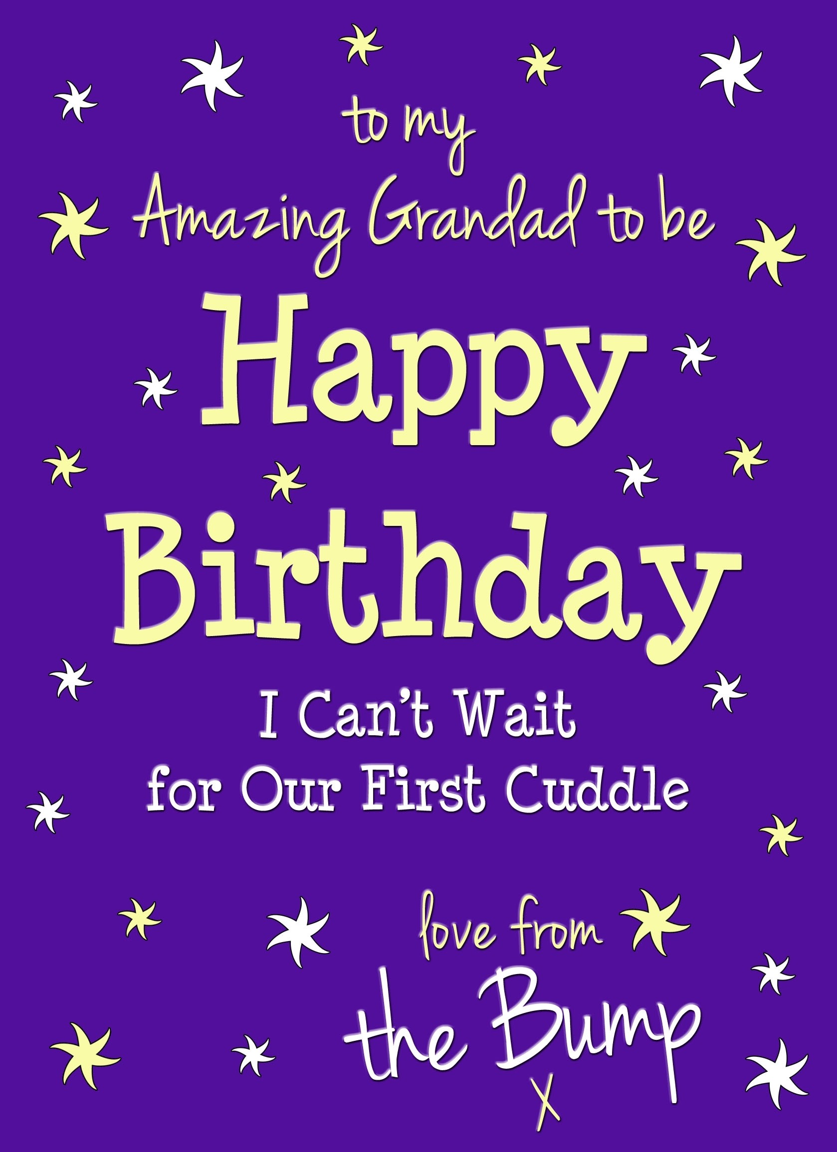 From The Bump Pregnancy Birthday Card (Grandad, Purple)