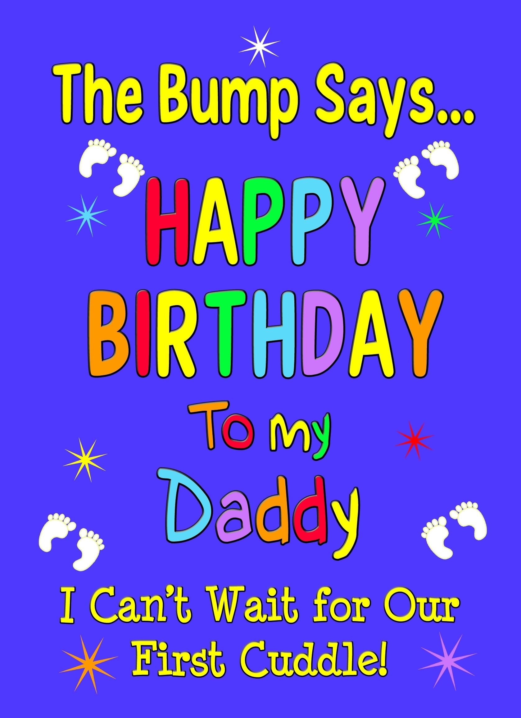 From The Bump Pregnancy Birthday Card (Daddy, Blue)