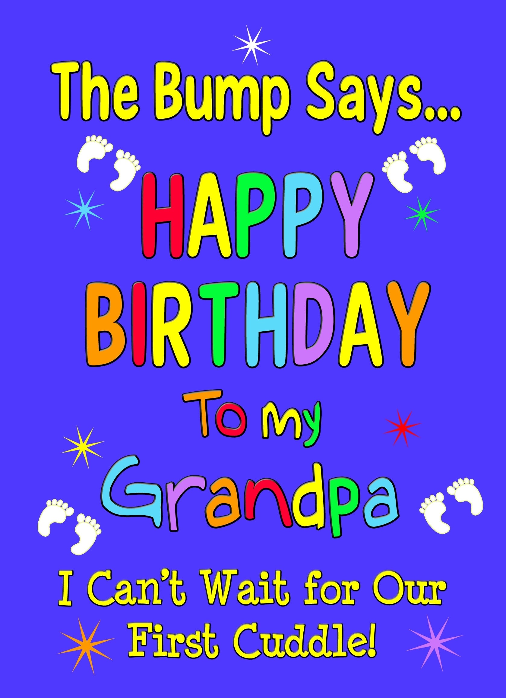 From The Bump Pregnancy Birthday Card (Grandpa, Blue)