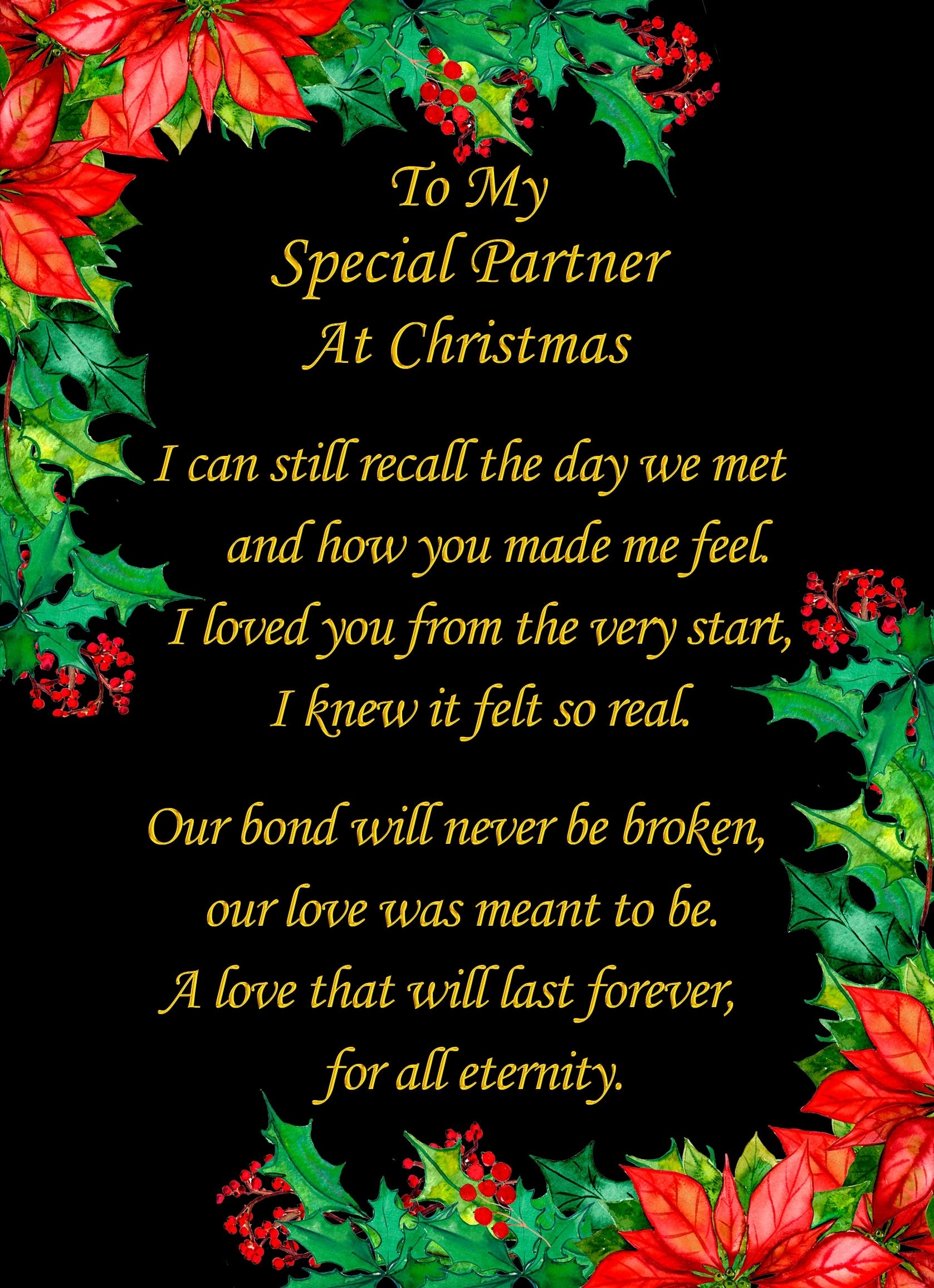 Christmas Card For Partner