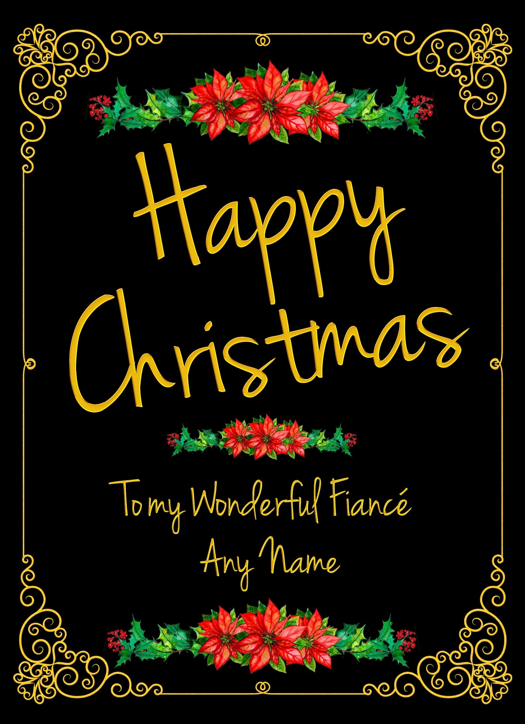 Personalised Christmas Card For Fiance (Wonderful)