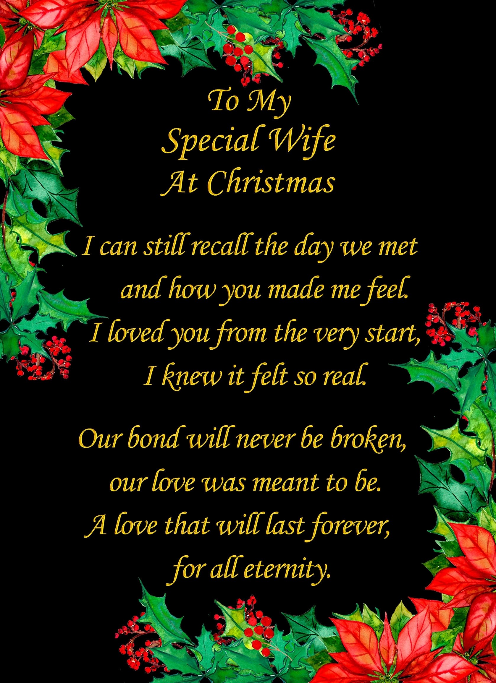 Christmas Card For Wife