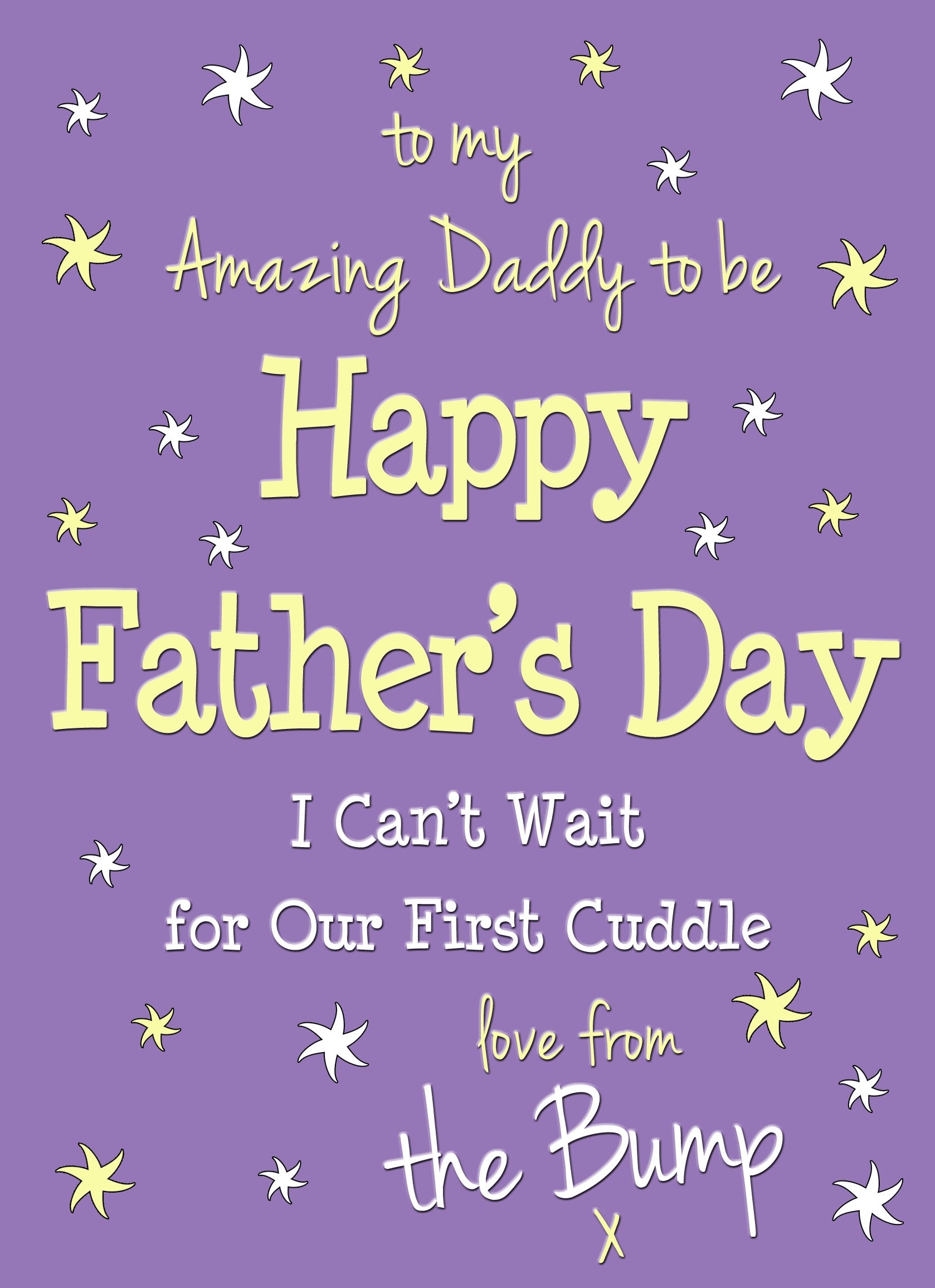 From The Bump Pregnancy Fathers Day Card (Daddy, Purple)