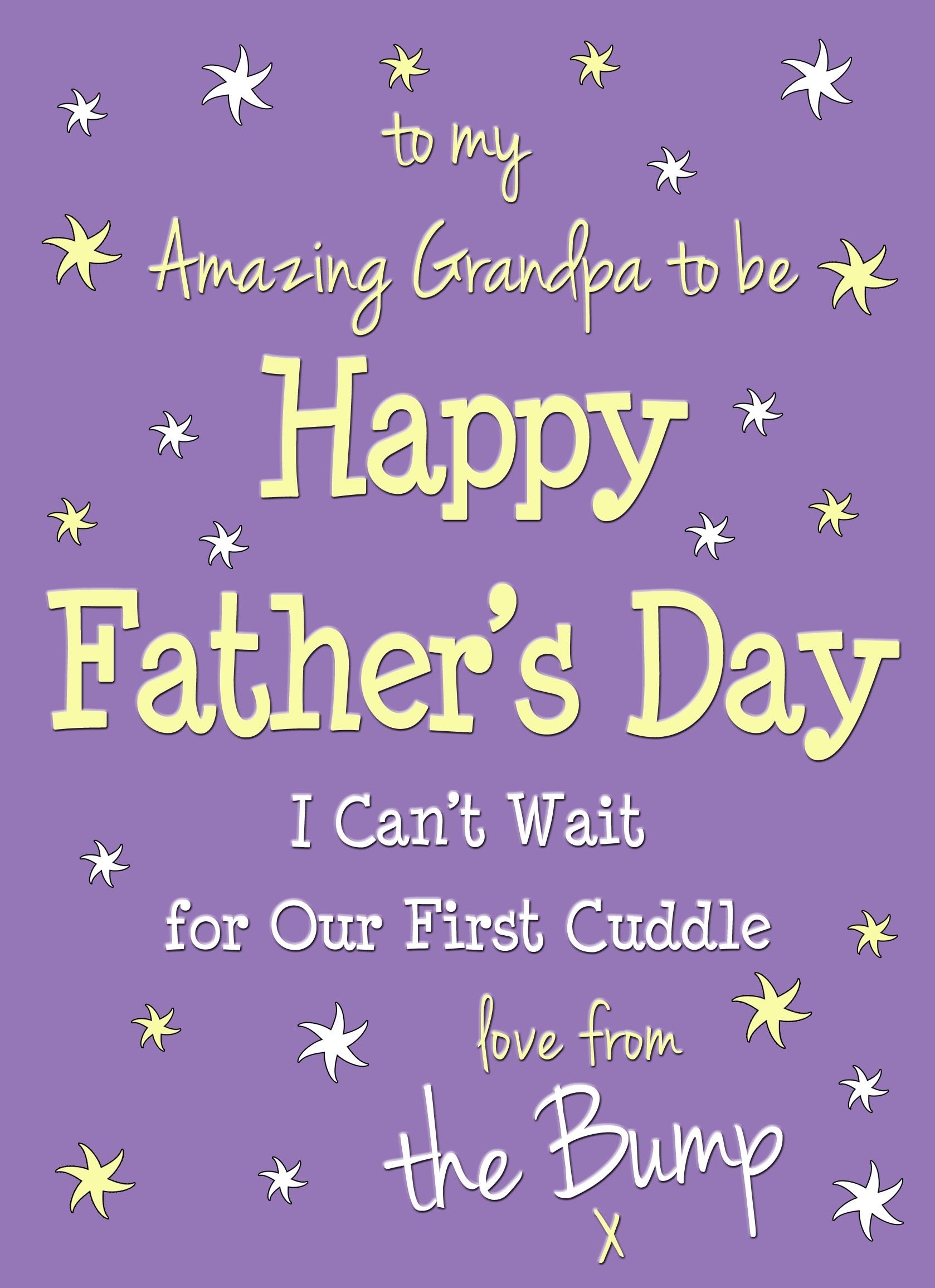 From The Bump Pregnancy Fathers Day Card (Grandpa, Purple)