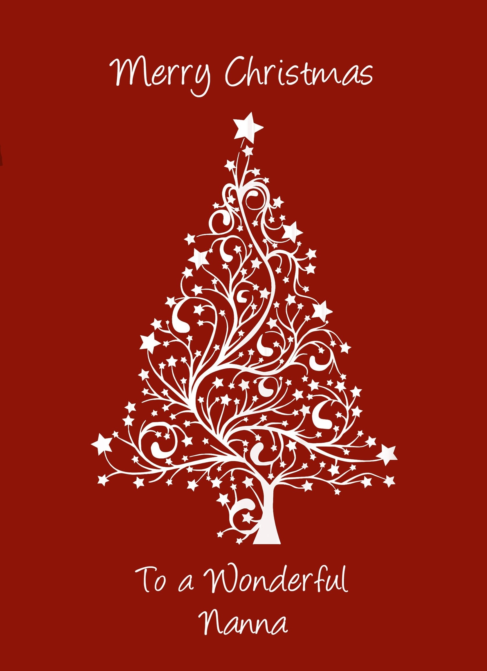 Christmas Card For Nanna (White Tree)