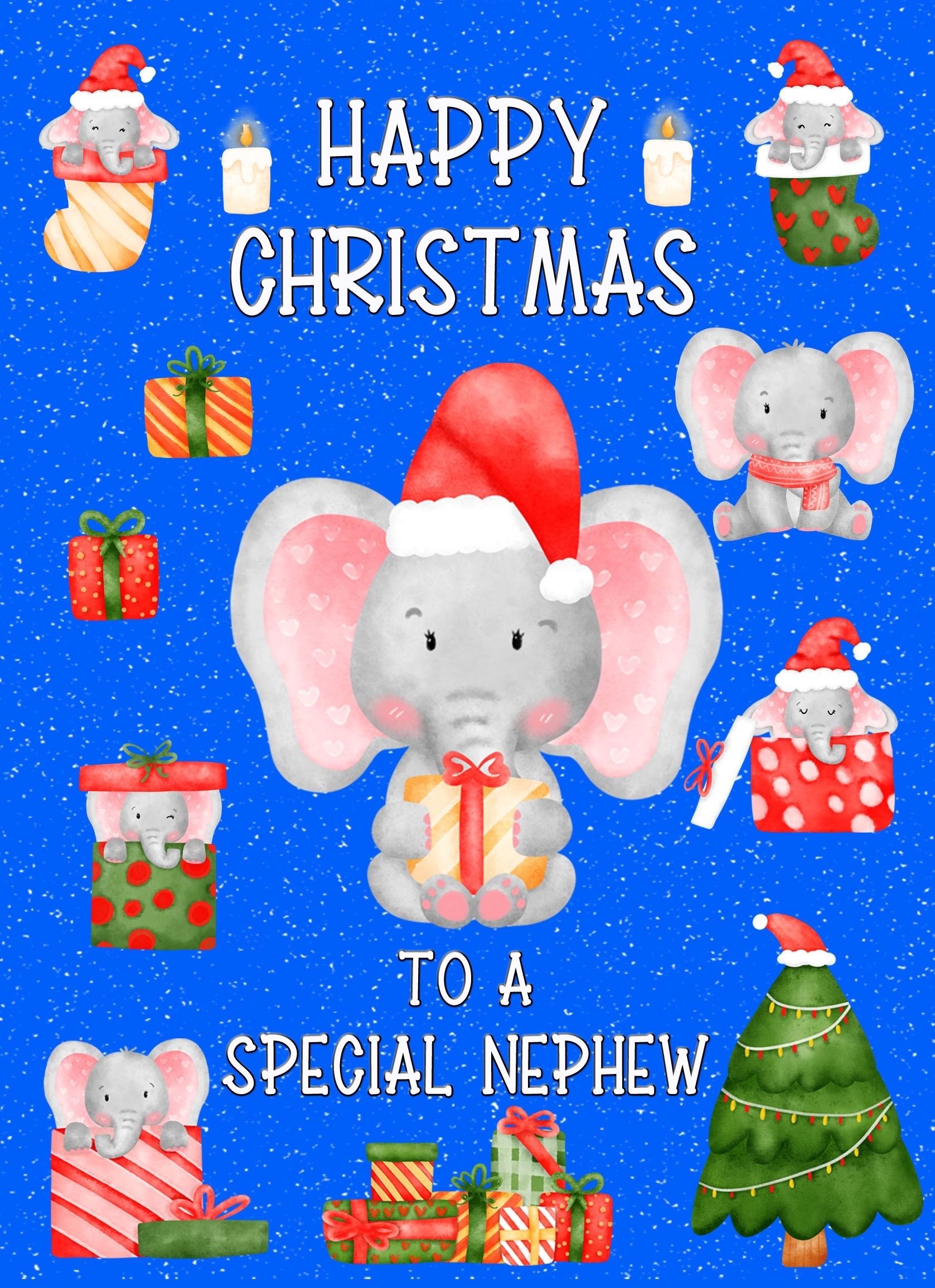 Christmas Card For Special Nephew (Blue)