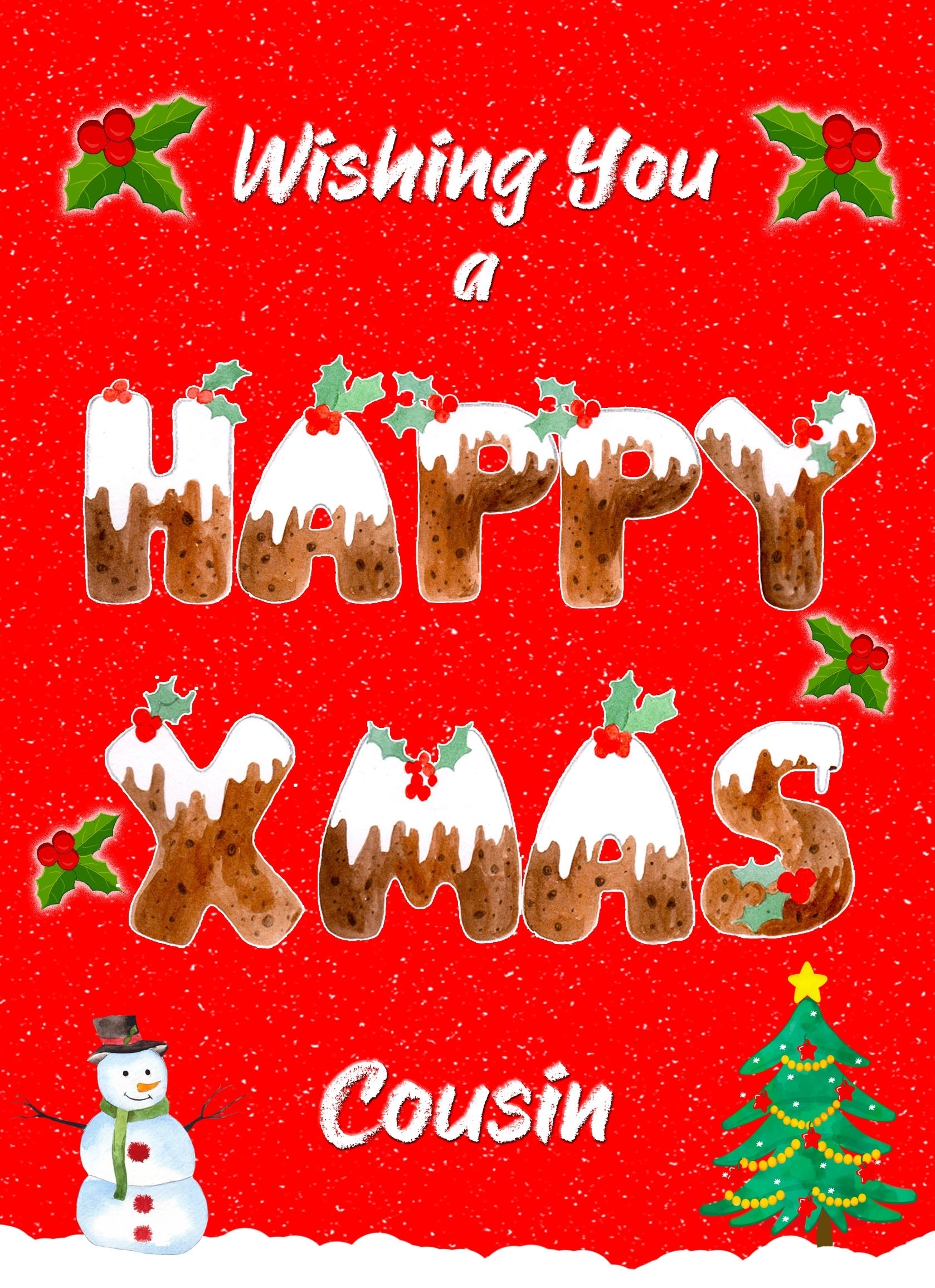 Happy Xmas Christmas Card For Cousin