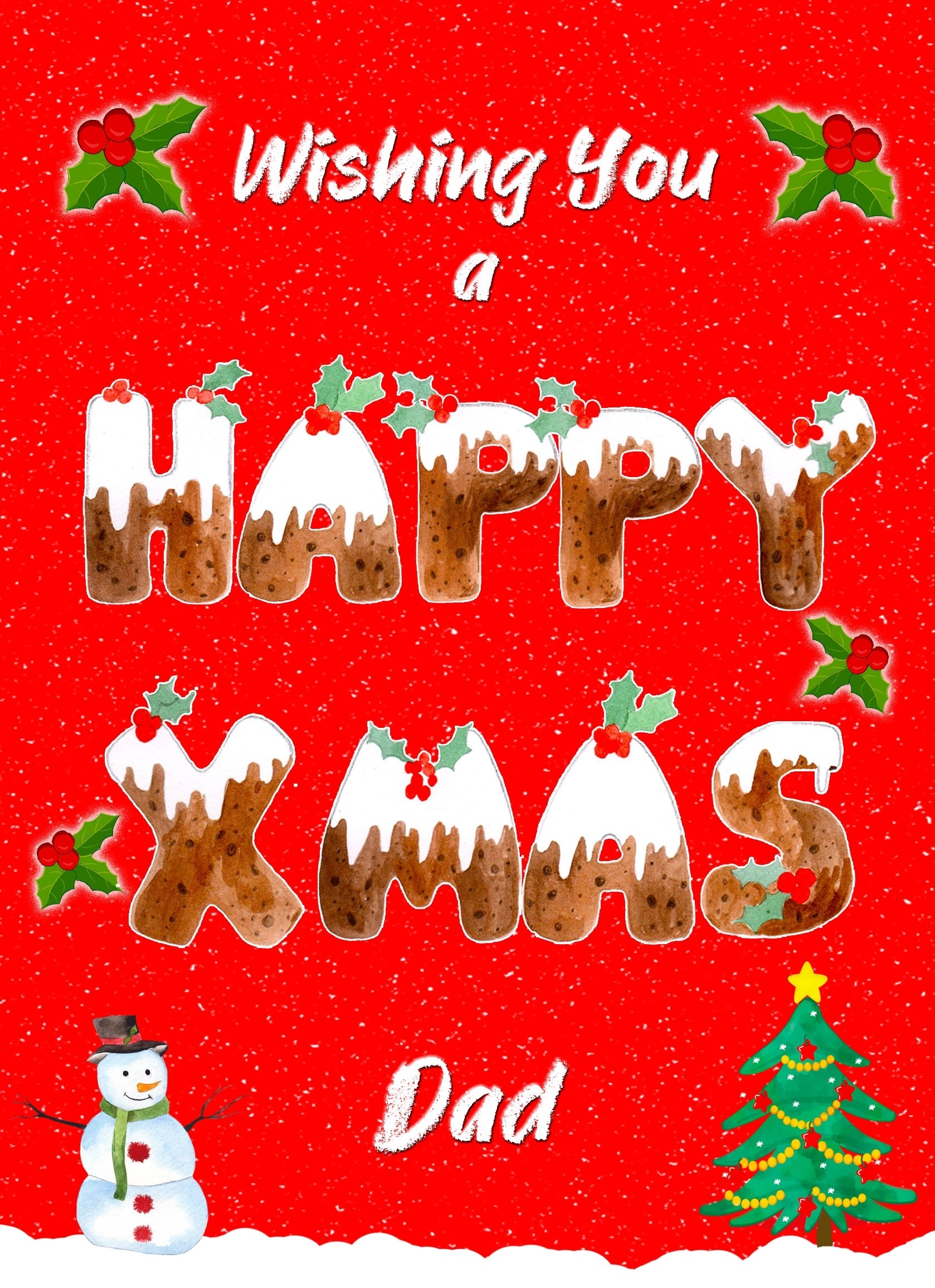Happy Xmas Christmas Card For Dad