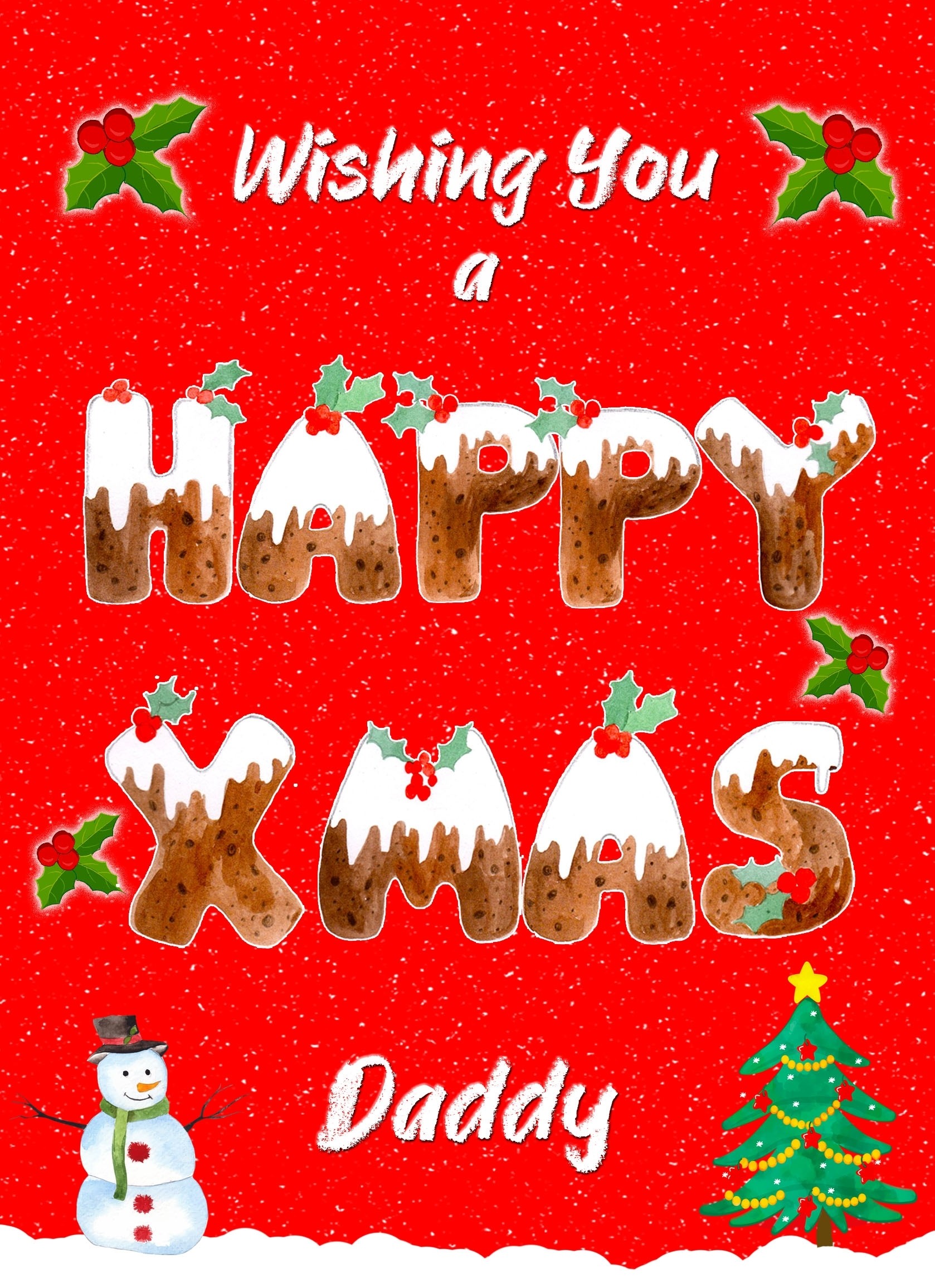 Happy Xmas Christmas Card For Daddy