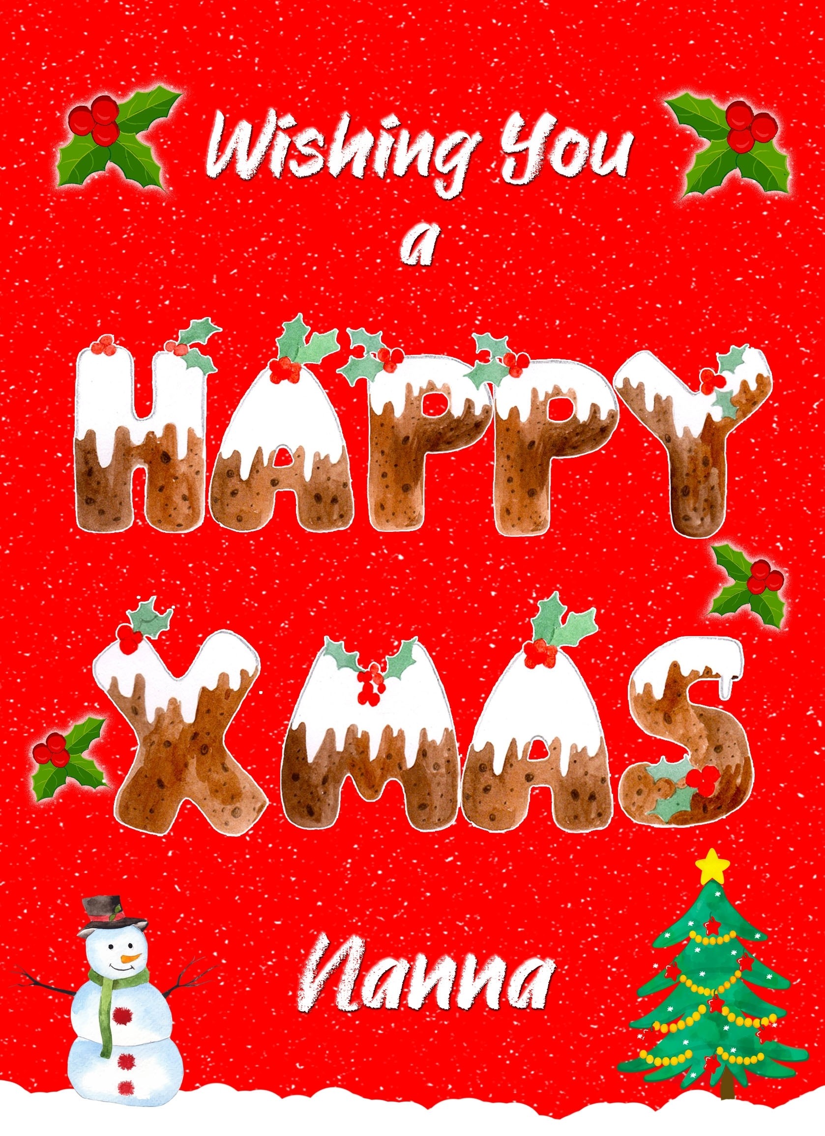 Happy Xmas Christmas Card For Nanna