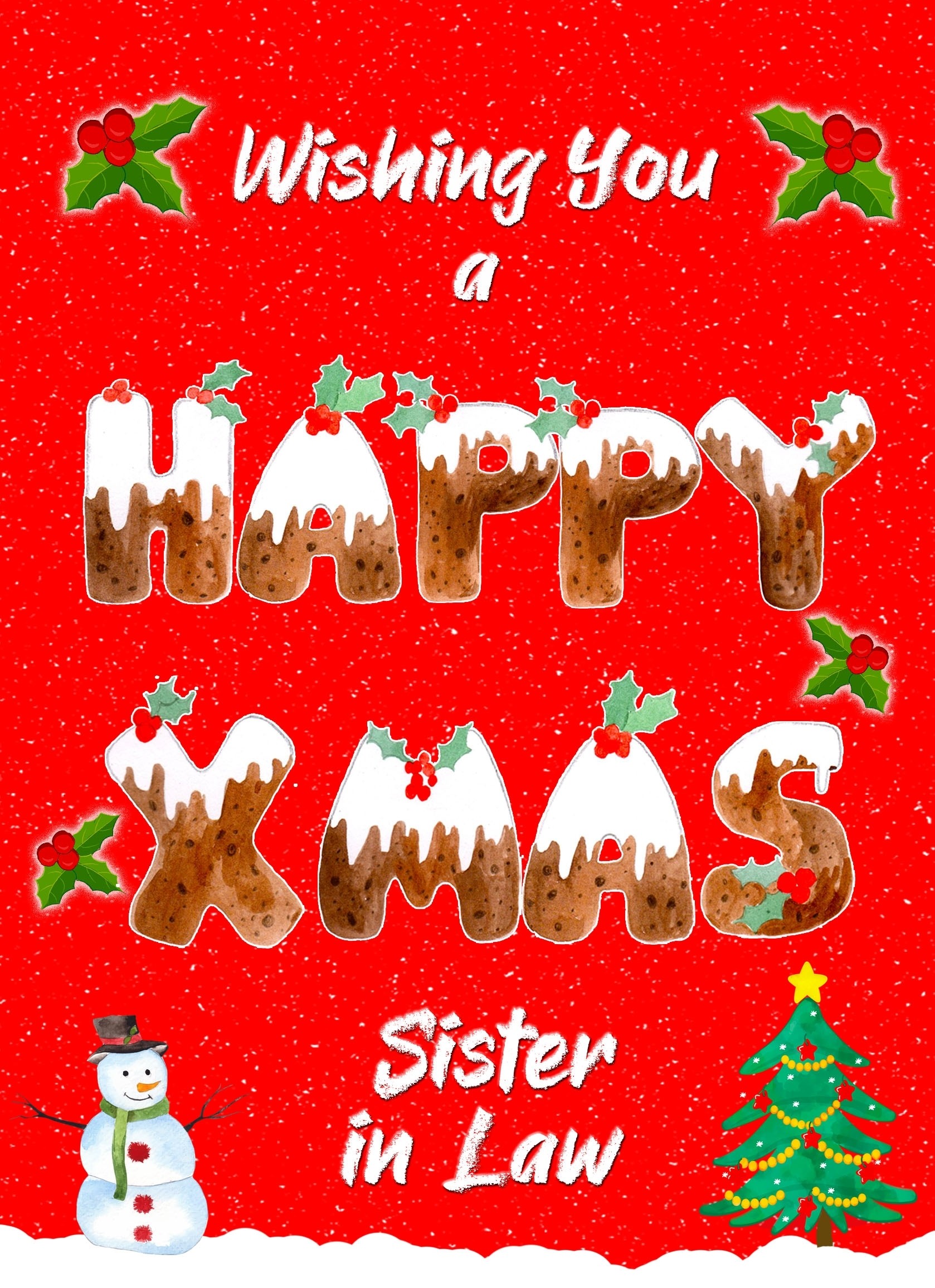 Happy Xmas Christmas Card For Sister in Law