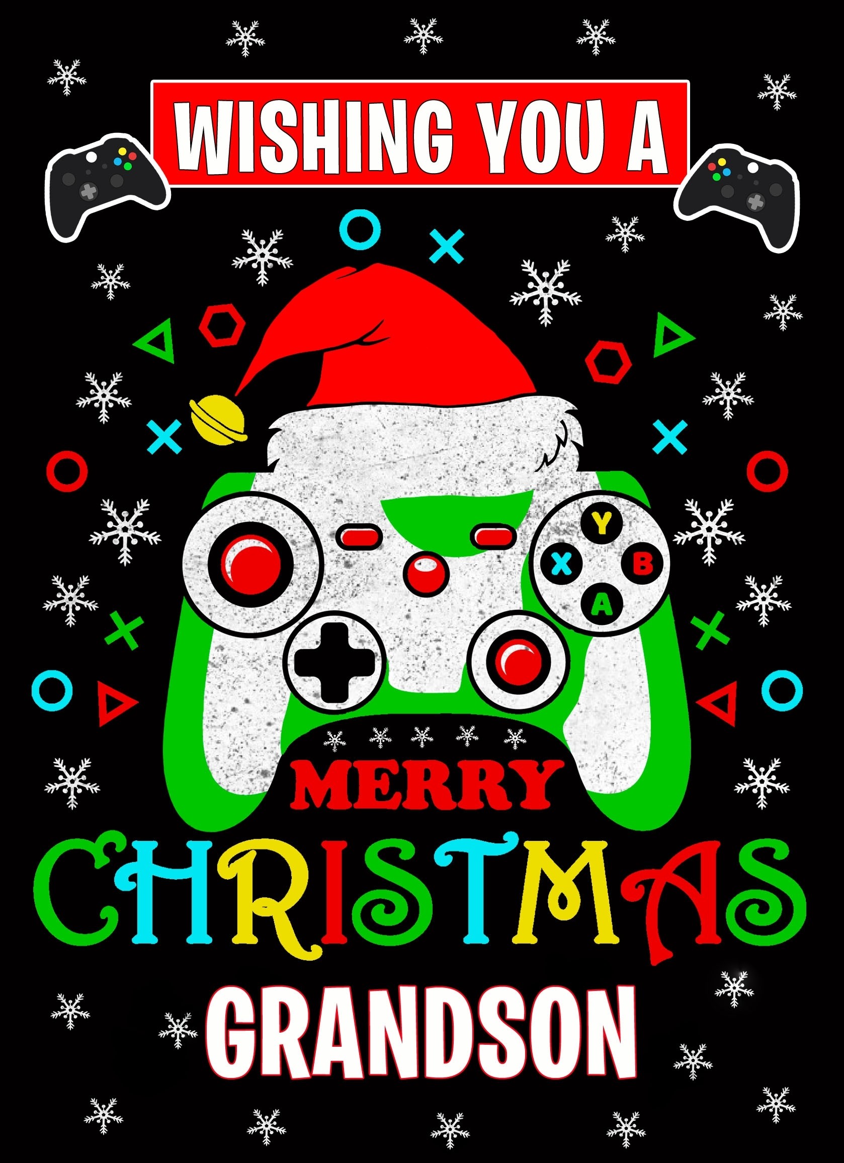 Gamer Christmas Card For Grandson