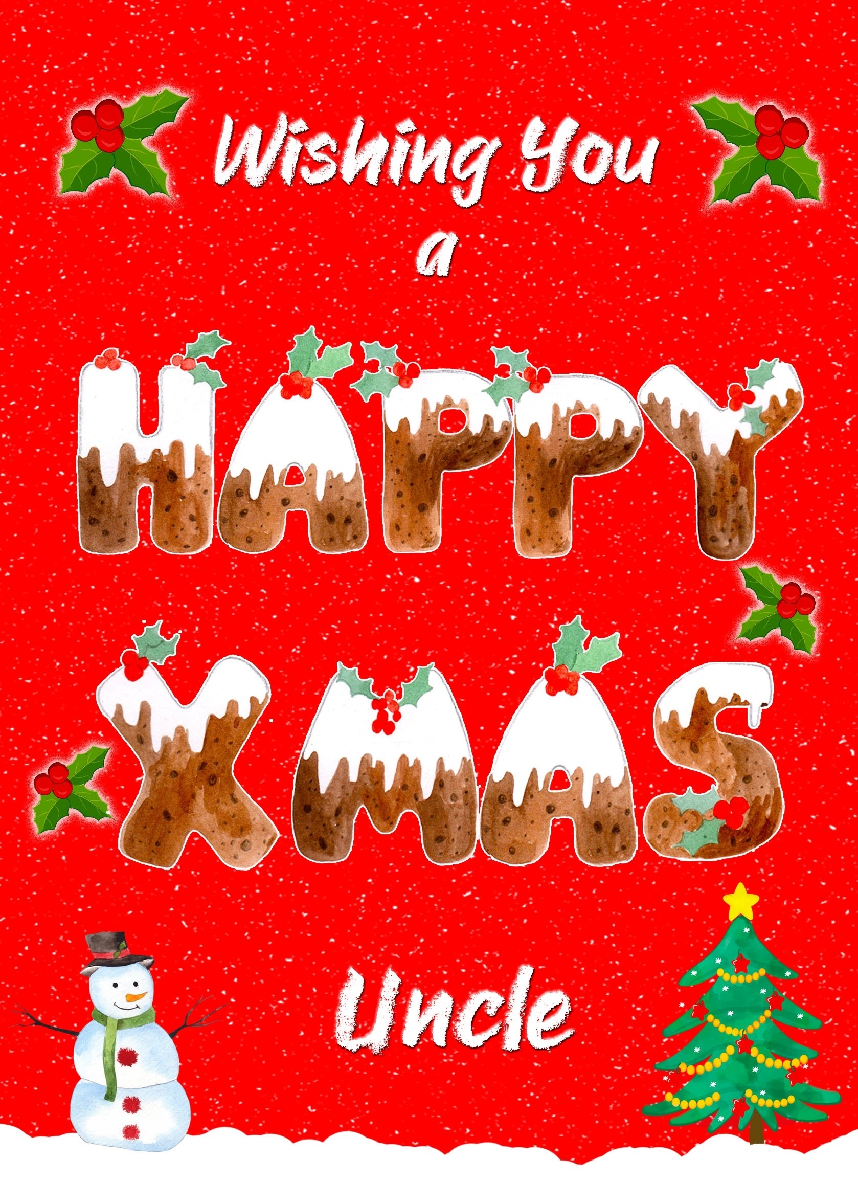 Happy Xmas Christmas Card For Uncle