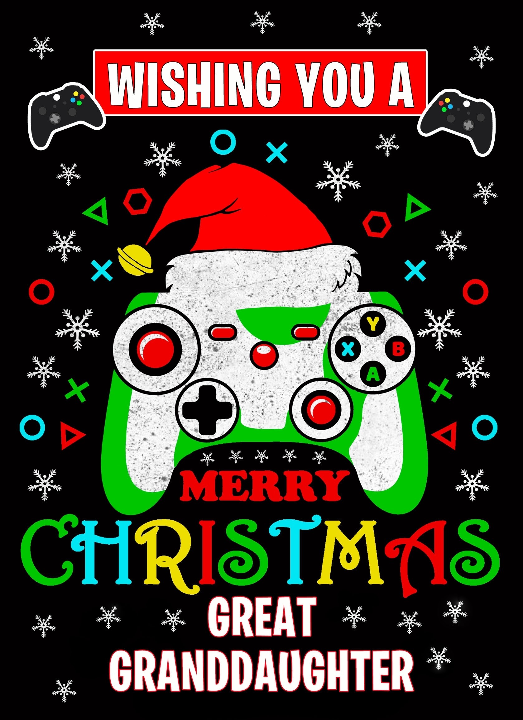 Gamer Christmas Card For Great Granddaughter