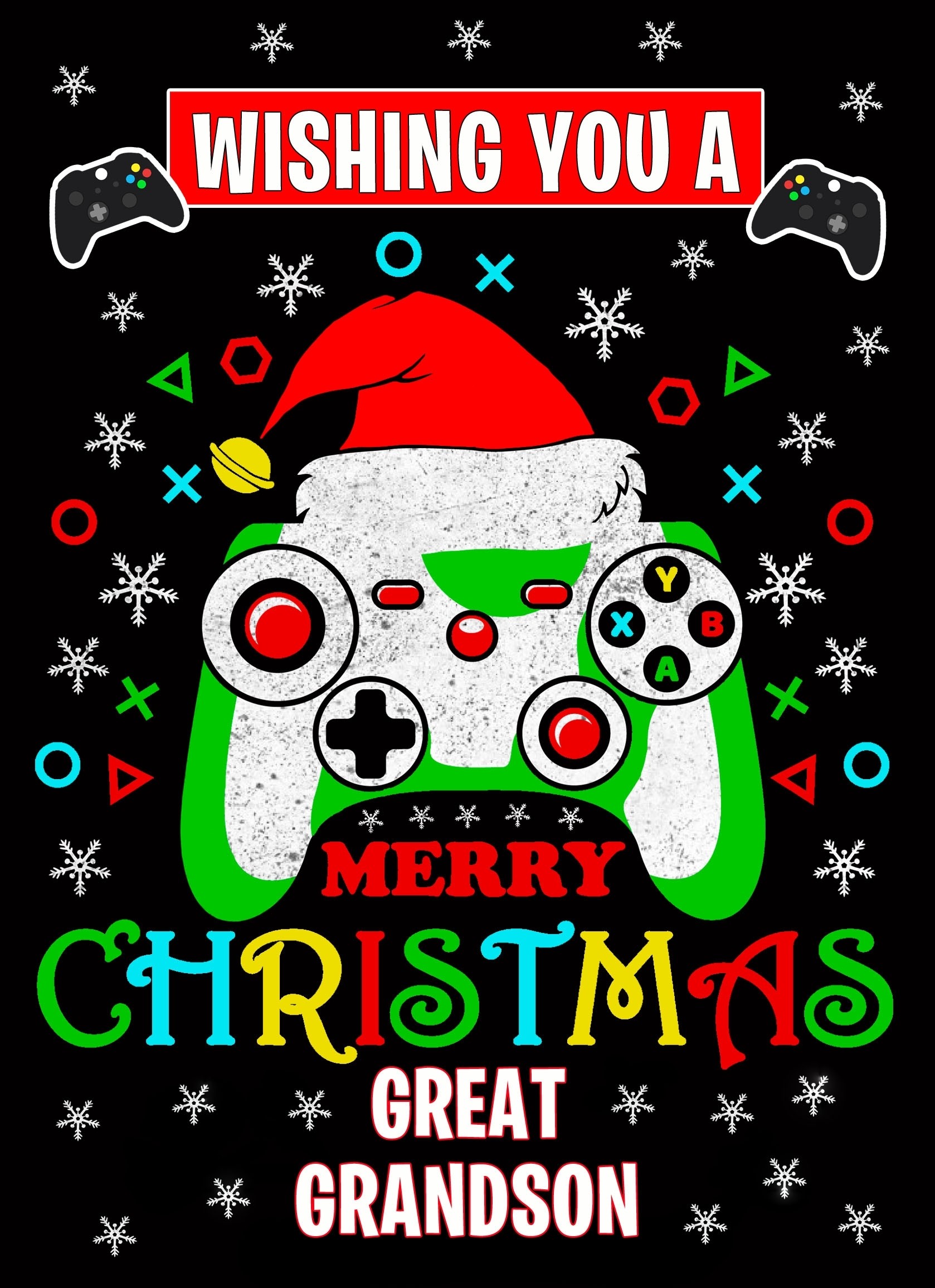 Gamer Christmas Card For Great Grandson
