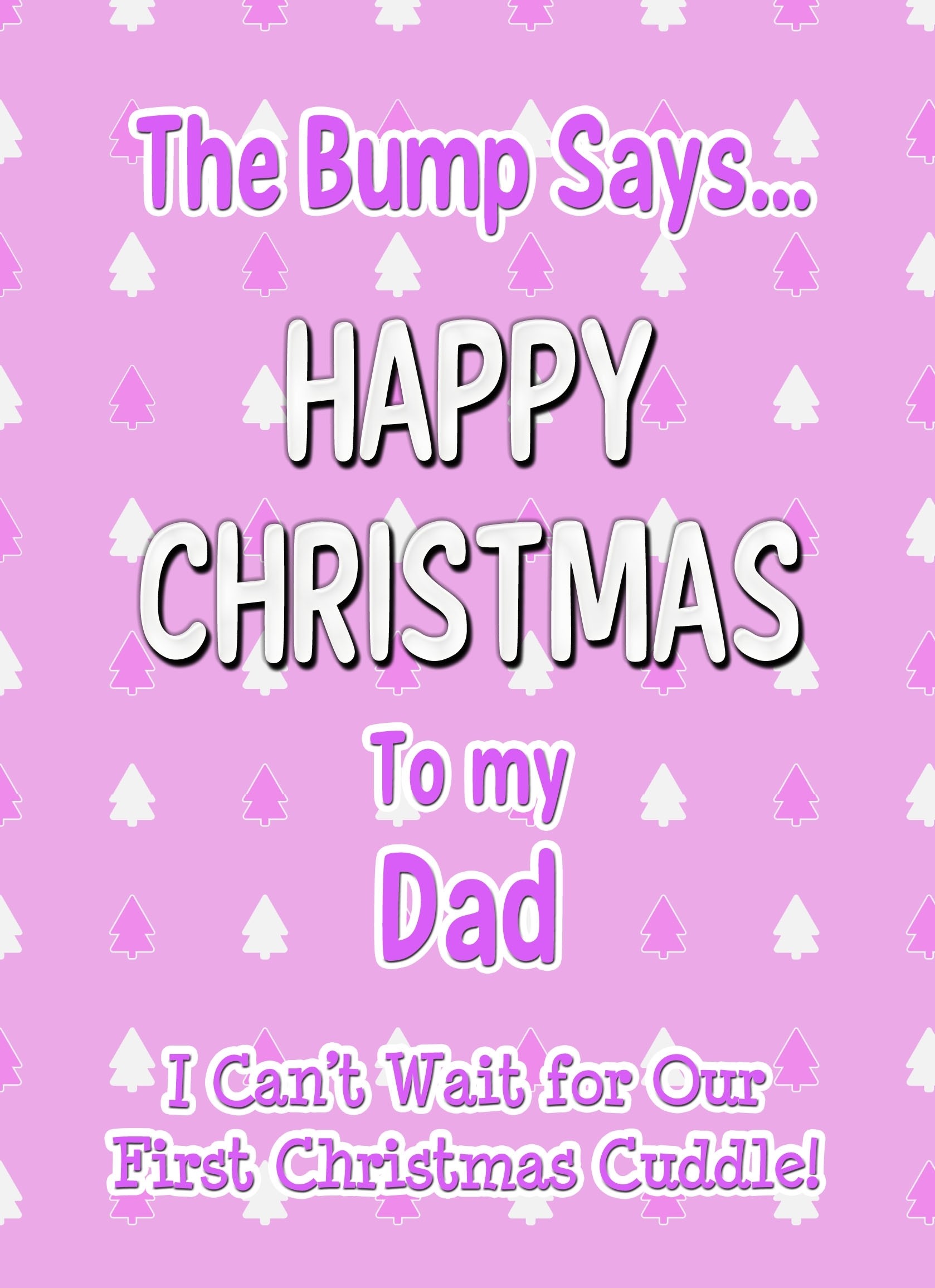 From The Bump Pregnancy Christmas Card (Dad, Pink)