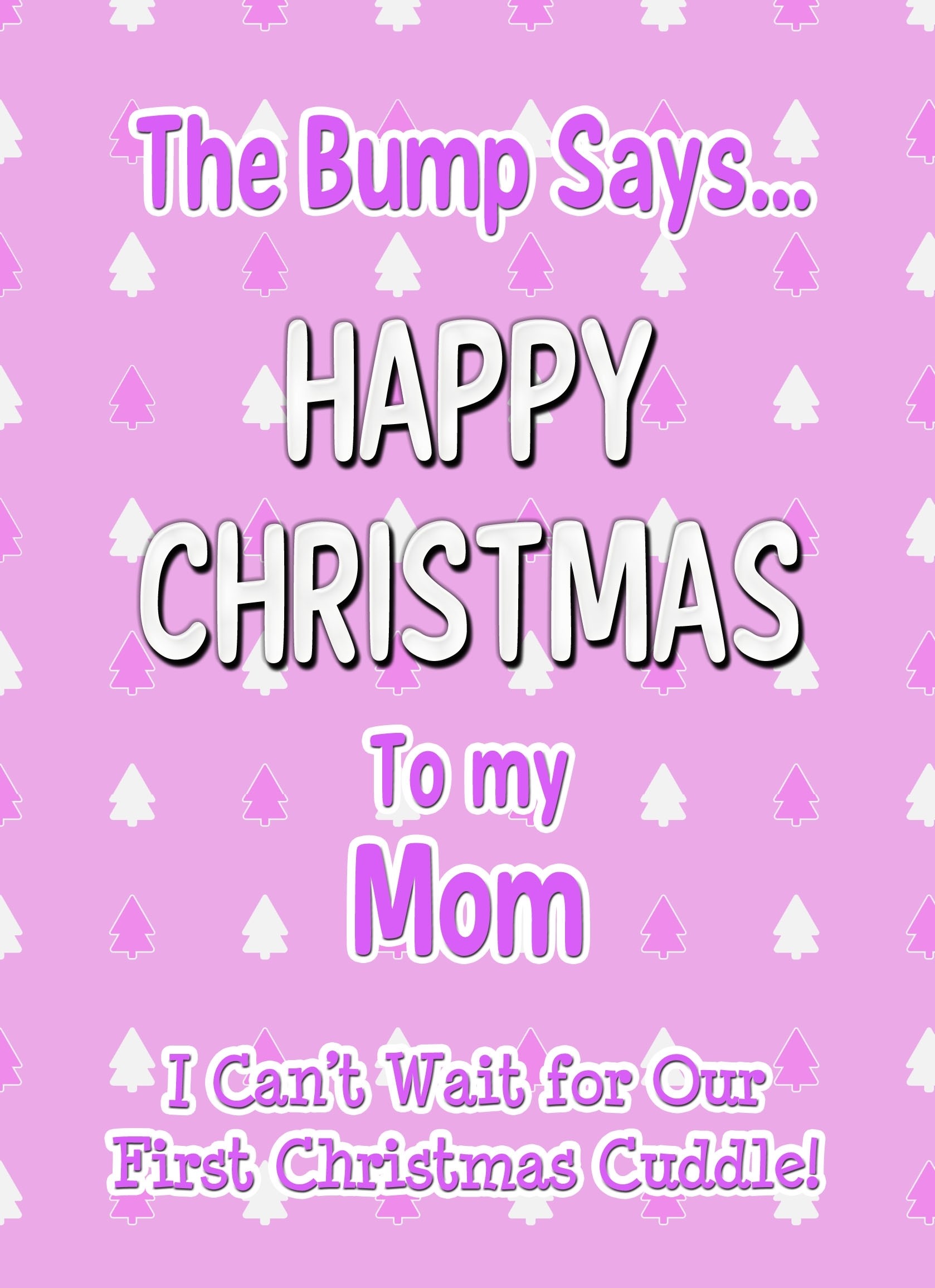 From The Bump Pregnancy Christmas Card (Mom, Pink)