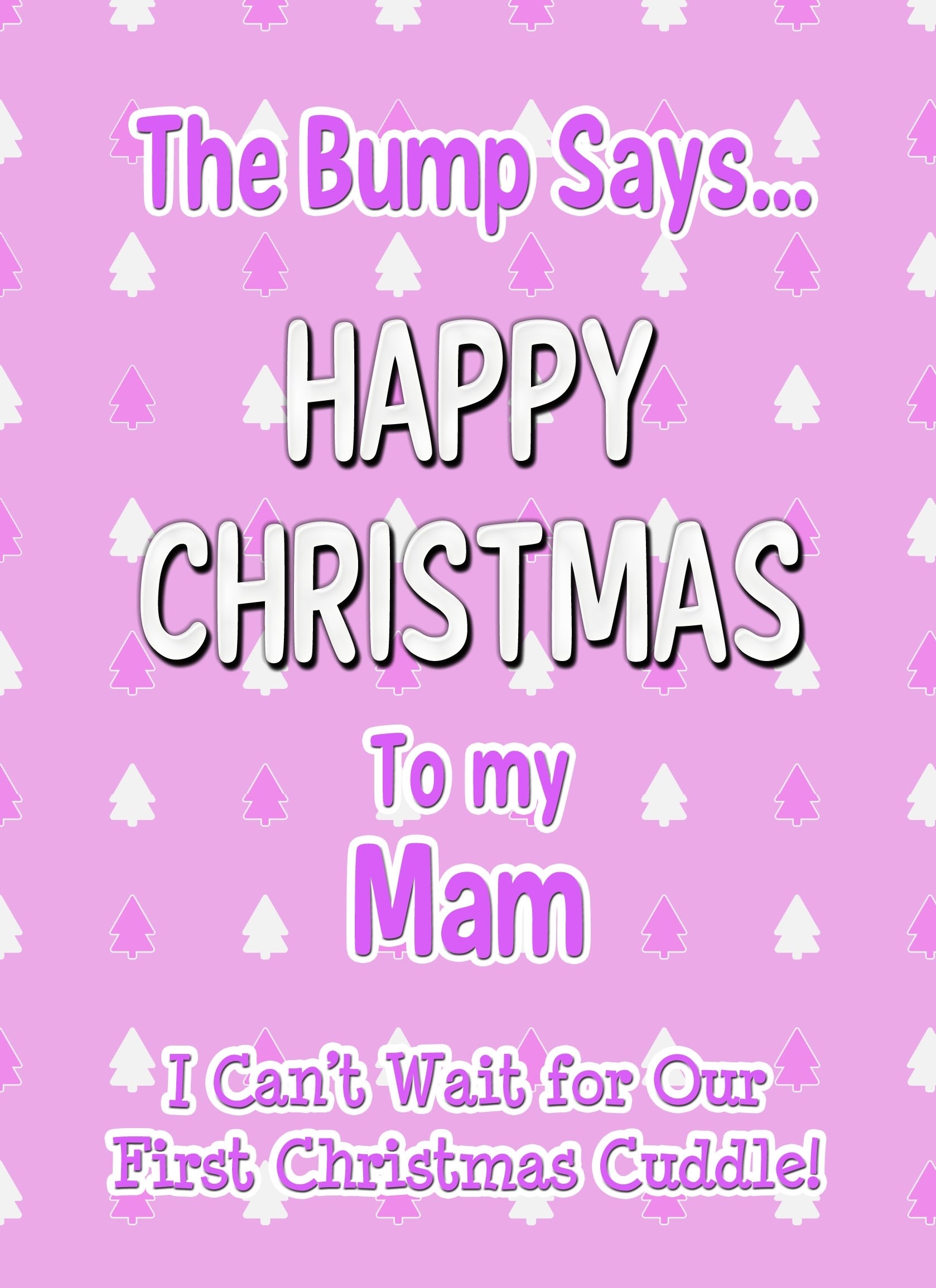 From The Bump Pregnancy Christmas Card (Mam, Pink)