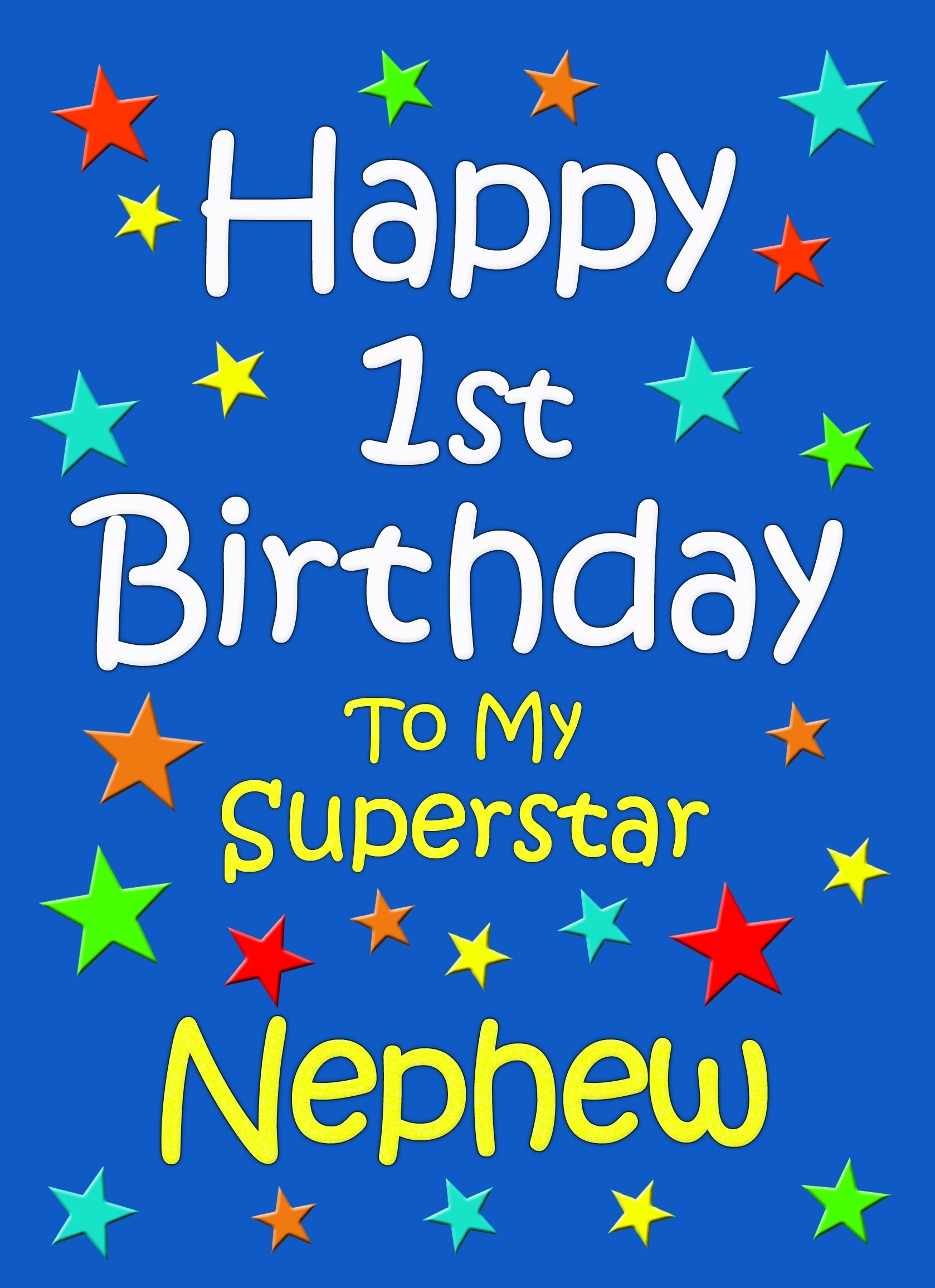 Nephew 1st Birthday Card (Blue)