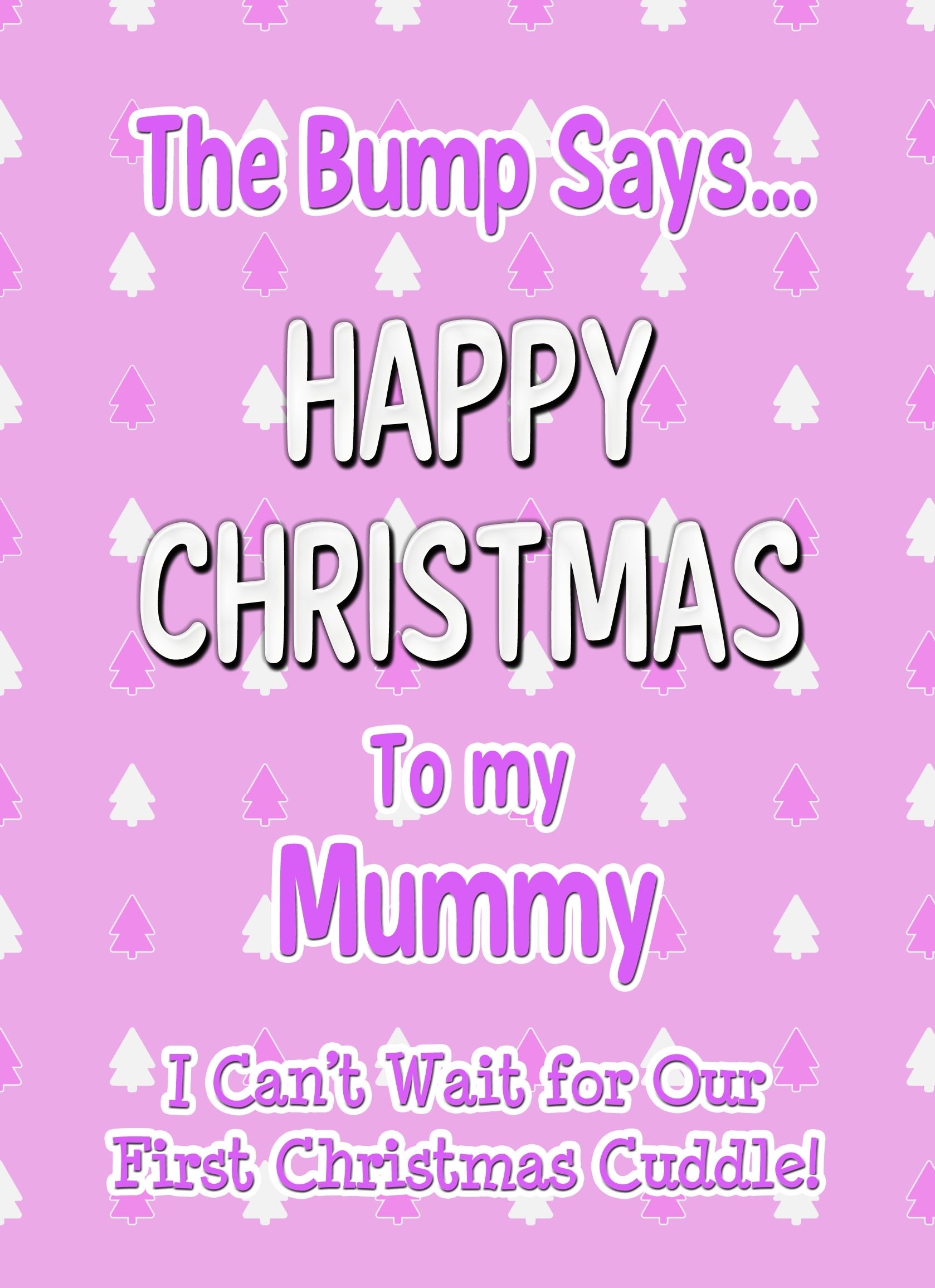 From The Bump Pregnancy Christmas Card (Mummy, Pink)
