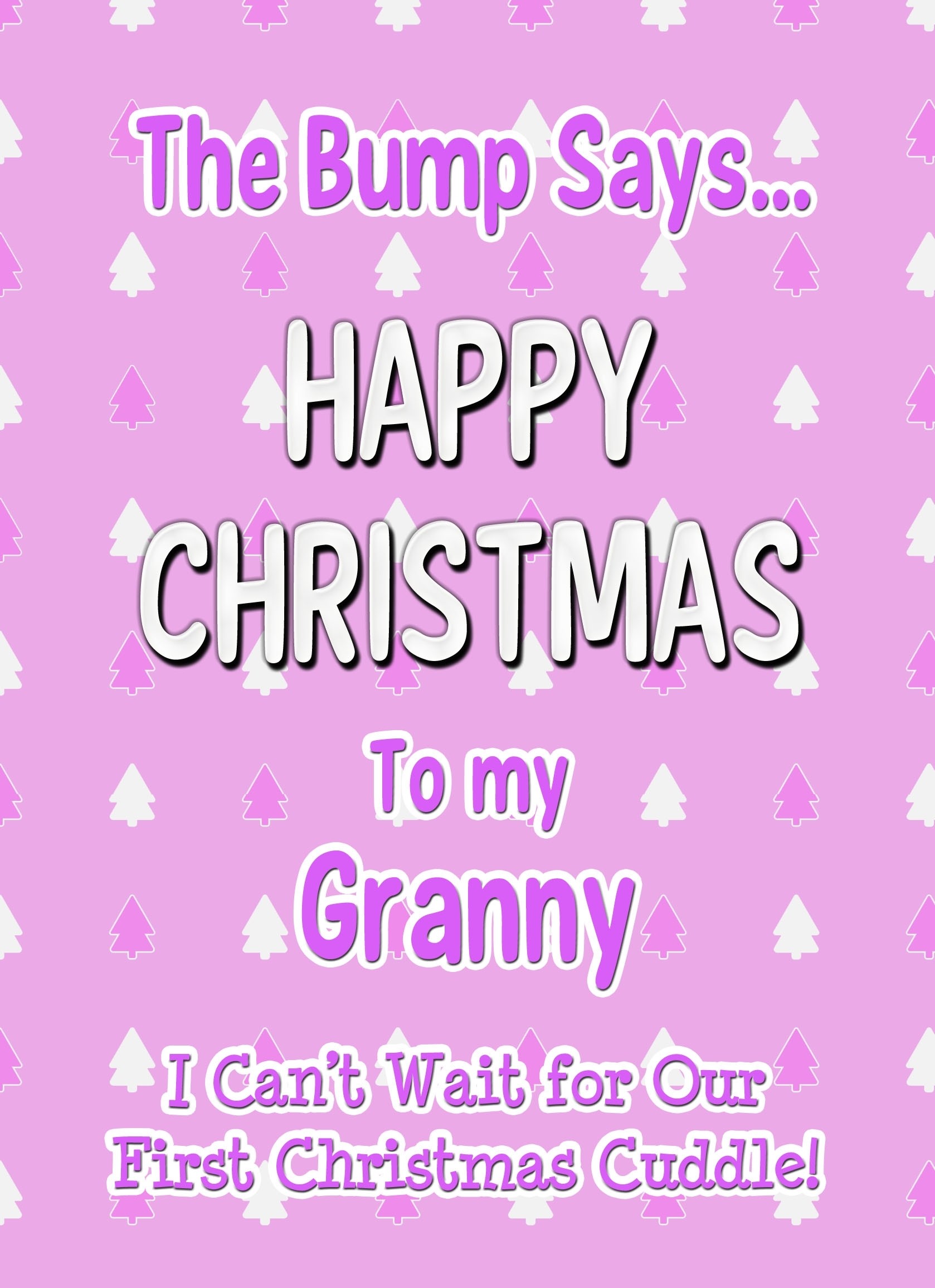 From The Bump Pregnancy Christmas Card (Granny, Pink)