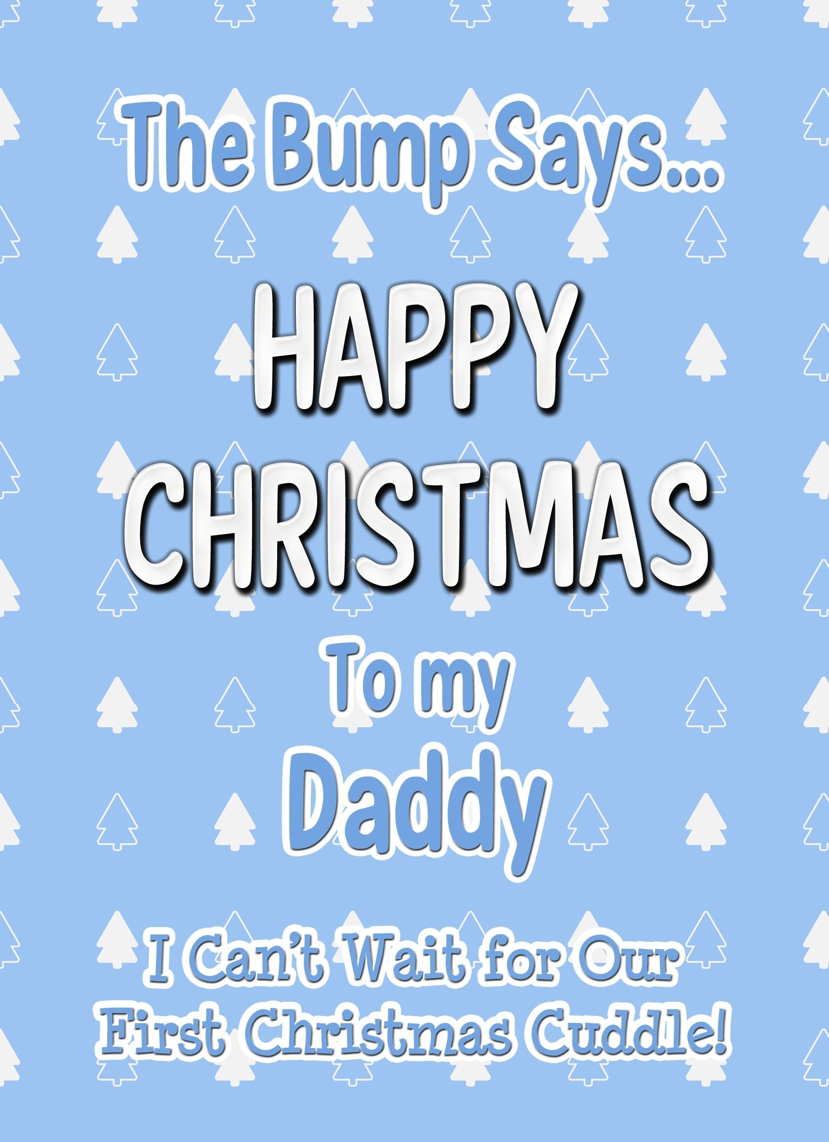 From The Bump Pregnancy Christmas Card (Daddy, Blue)