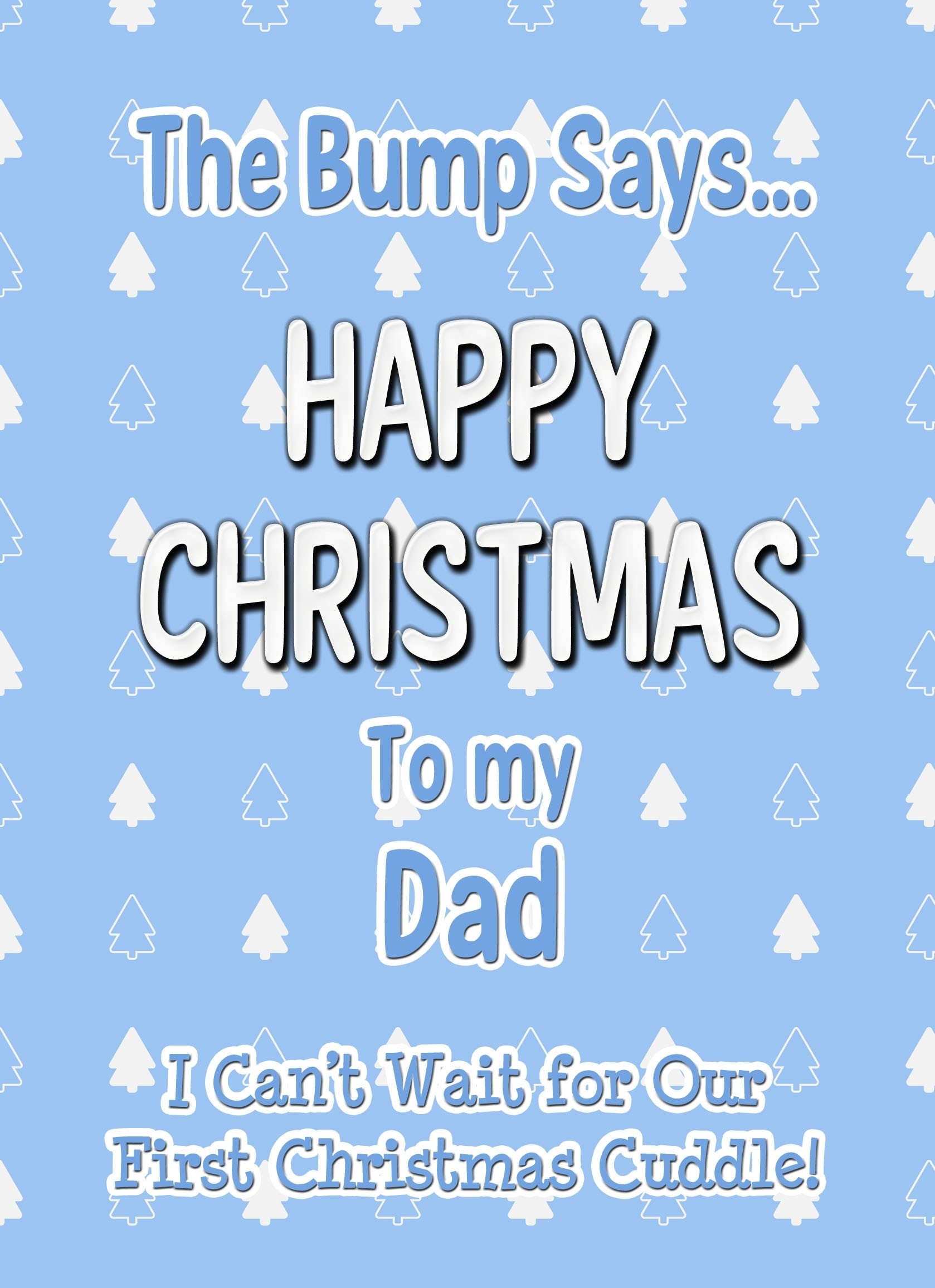 From The Bump Pregnancy Christmas Card (Dad, Blue)