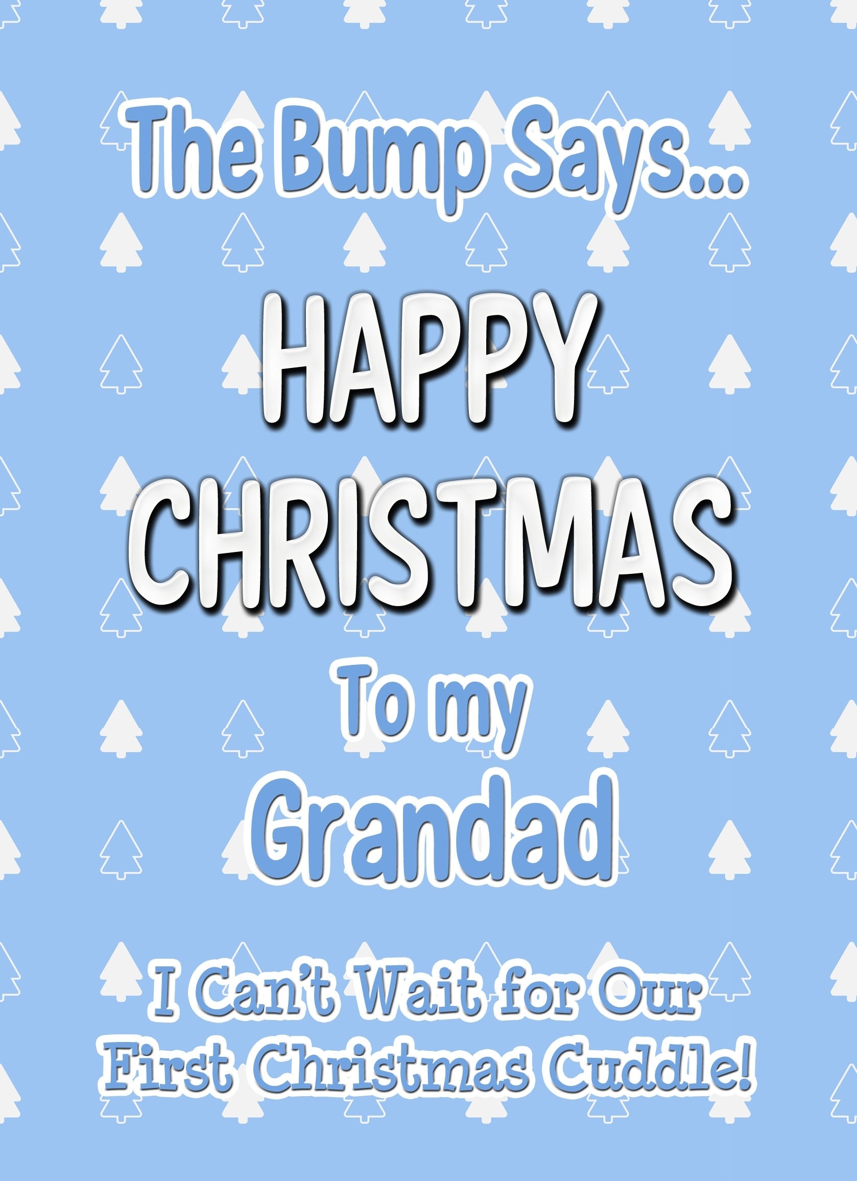 From The Bump Pregnancy Christmas Card (Grandad, Blue)