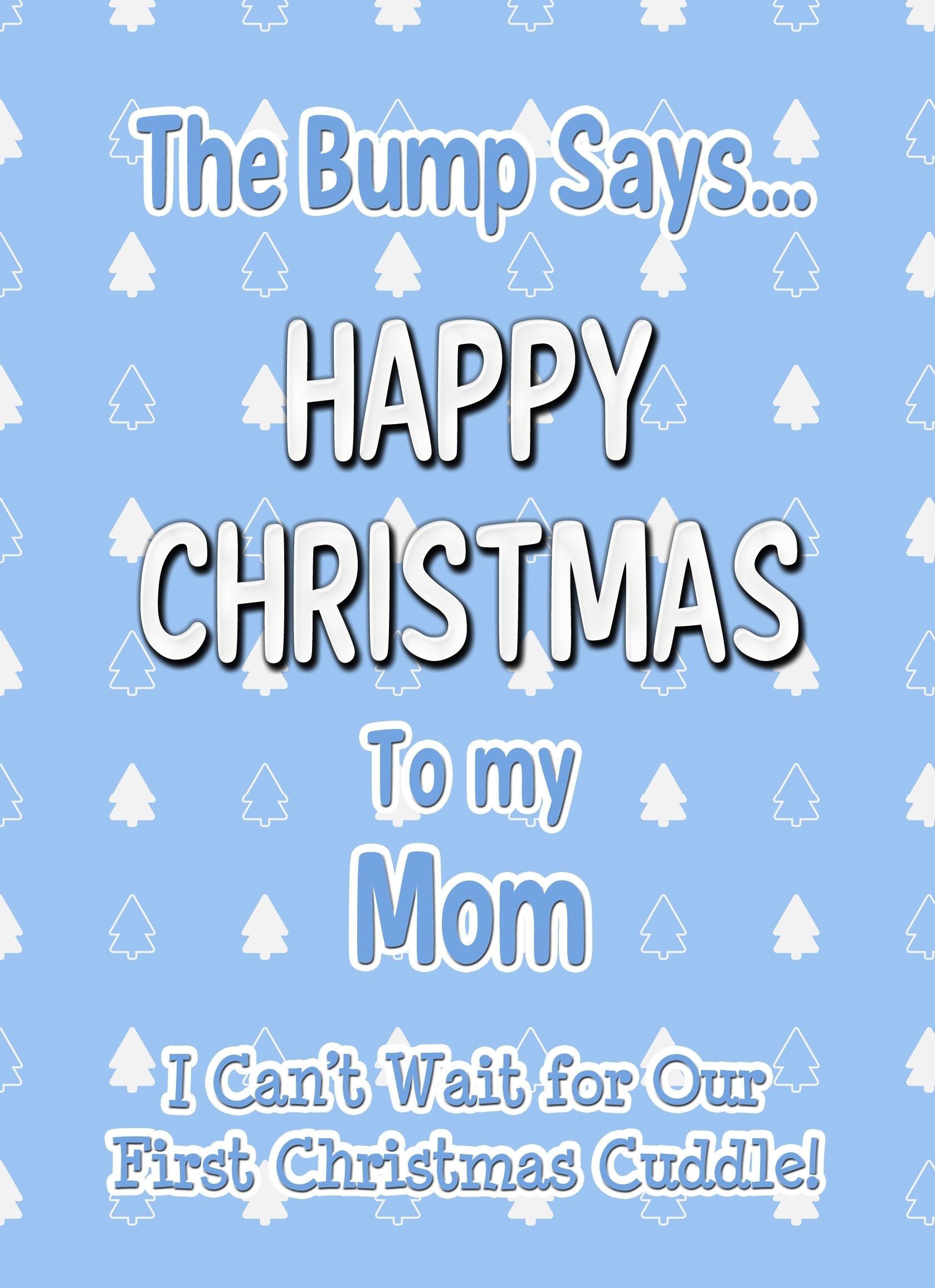 From The Bump Pregnancy Christmas Card (Mom, Blue)