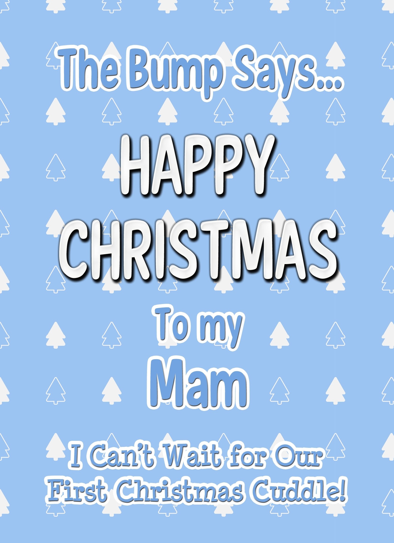 From The Bump Pregnancy Christmas Card (Mam, Blue)