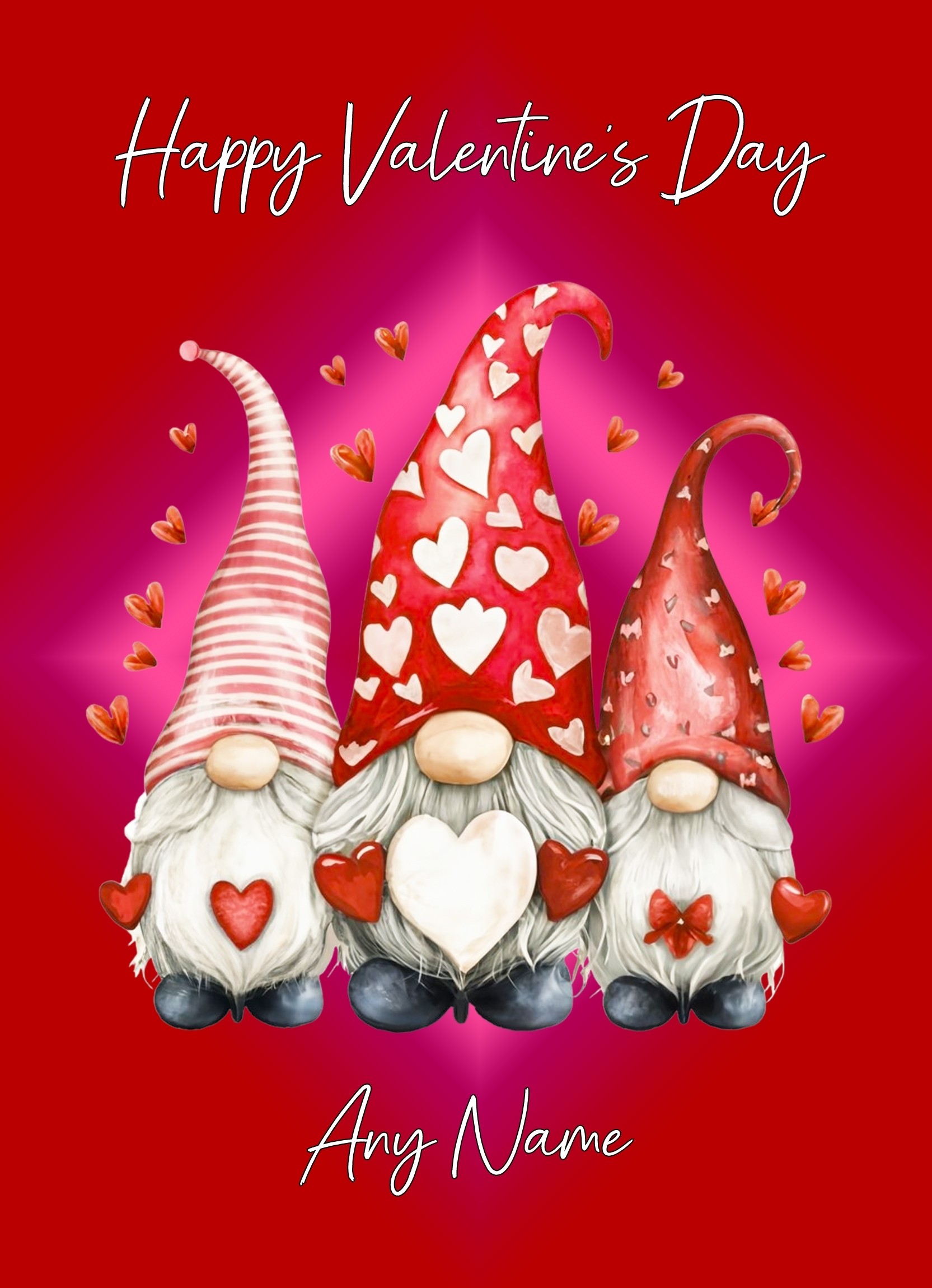 Personalised Valentines Day Card (Gnome, Design 1)
