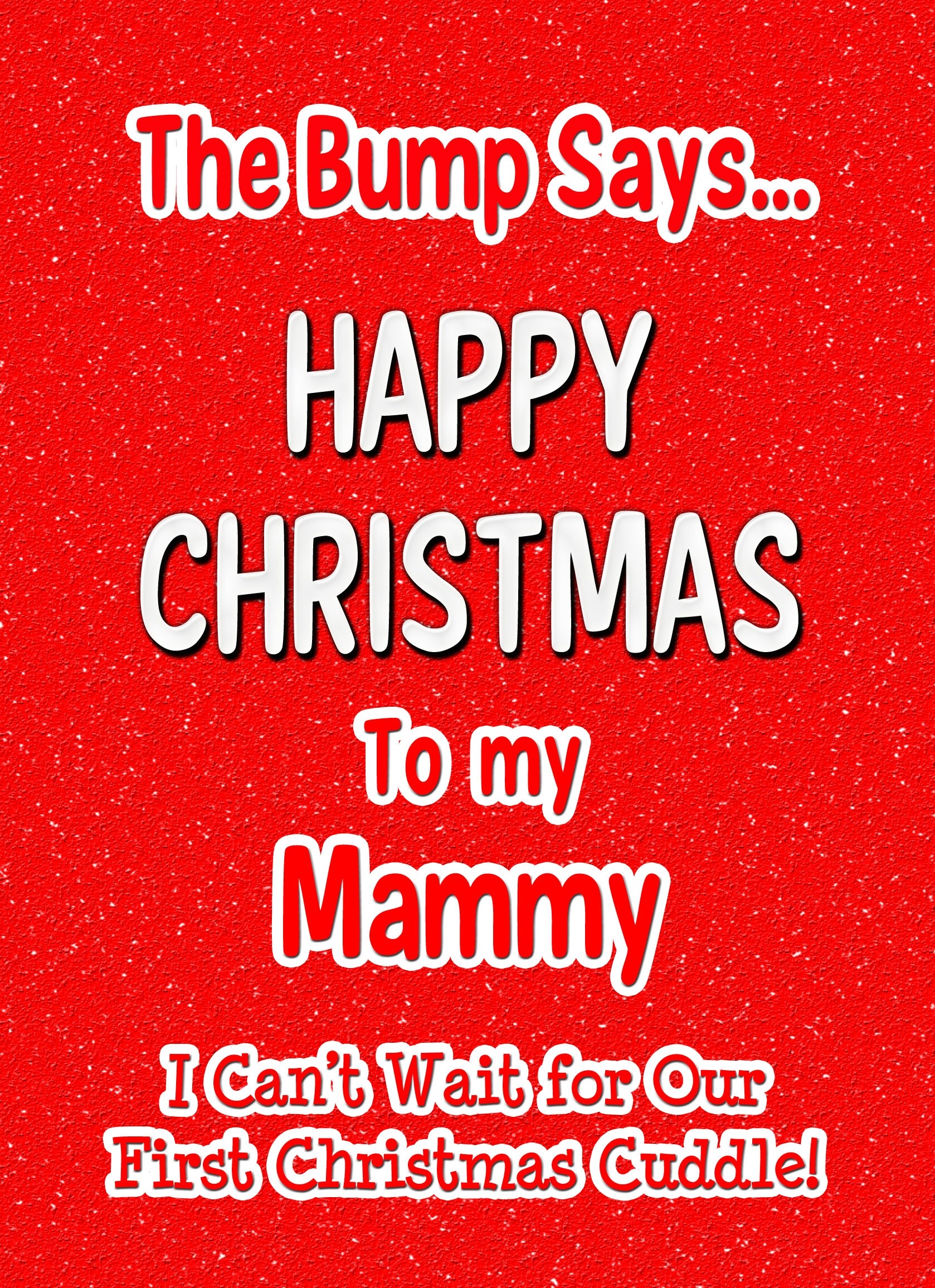 From The Bump Pregnancy Christmas Card (Red, Mammy)