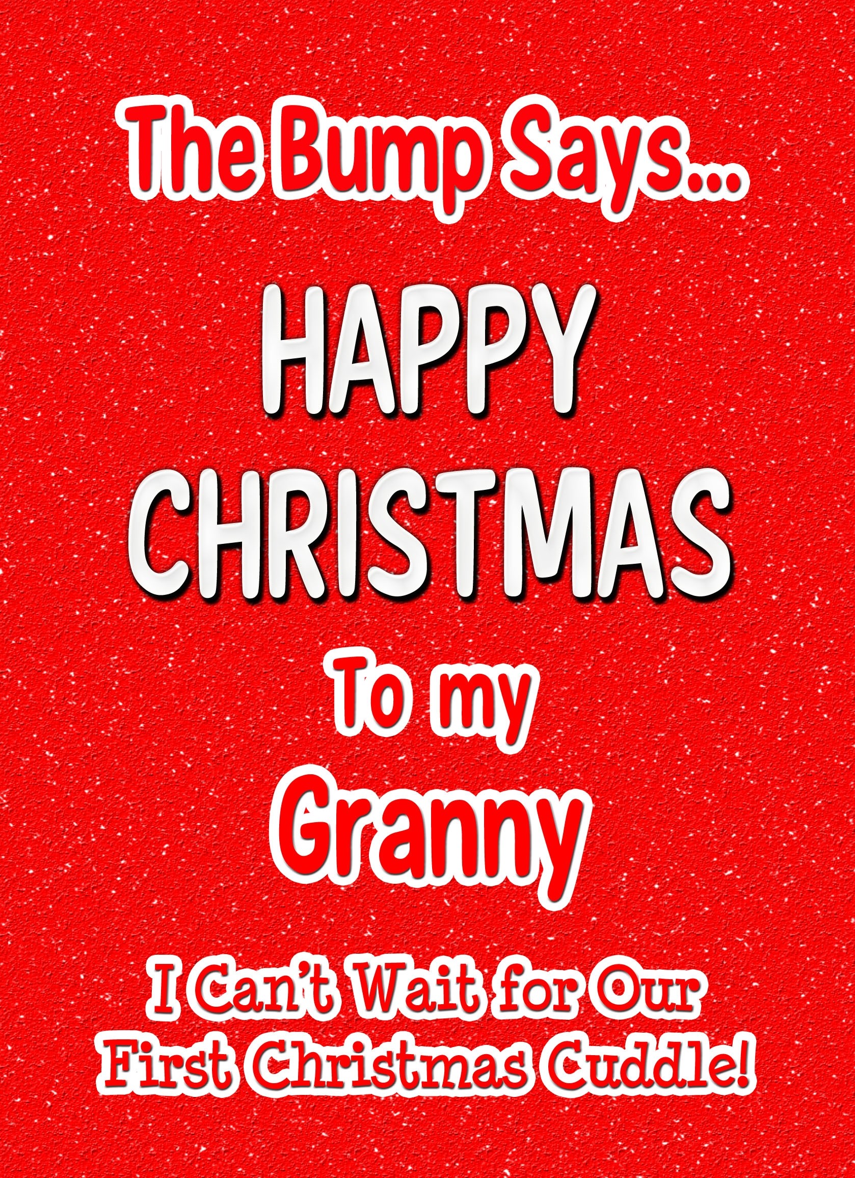 From The Bump Pregnancy Christmas Card (Red, Granny)