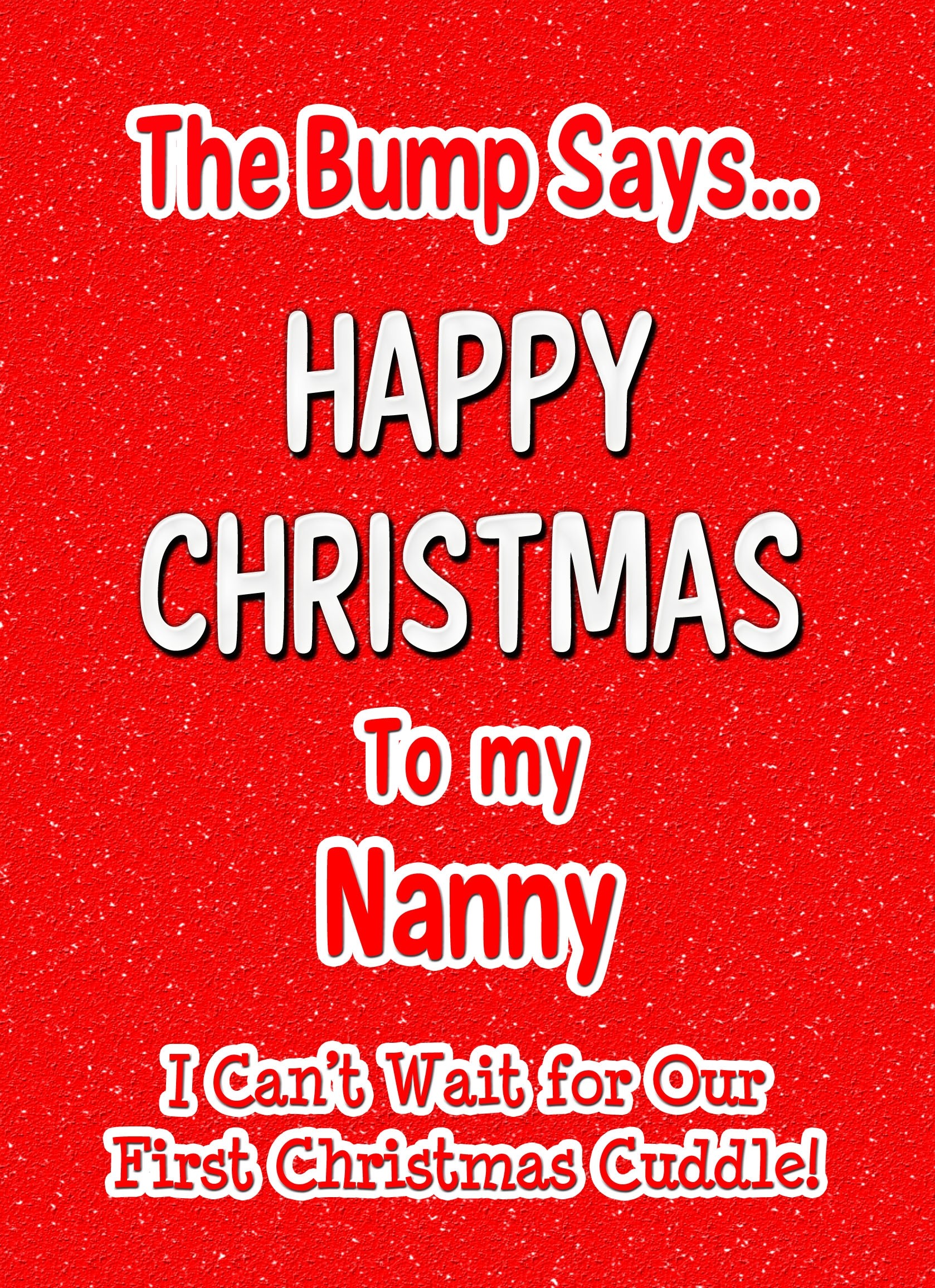 From The Bump Pregnancy Christmas Card (Red, Nanny)