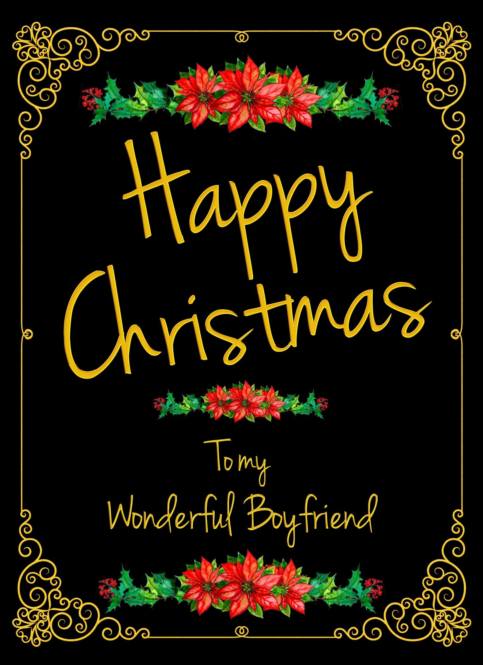 Christmas Card For Boyfriend (Wonderful)