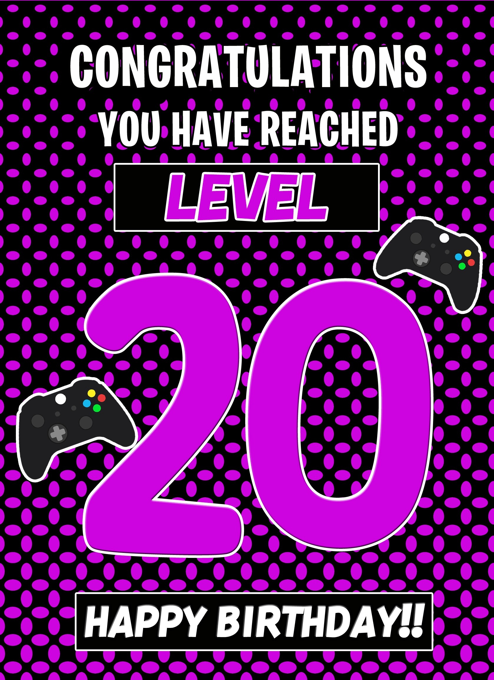 20th Level Gamer Birthday Card