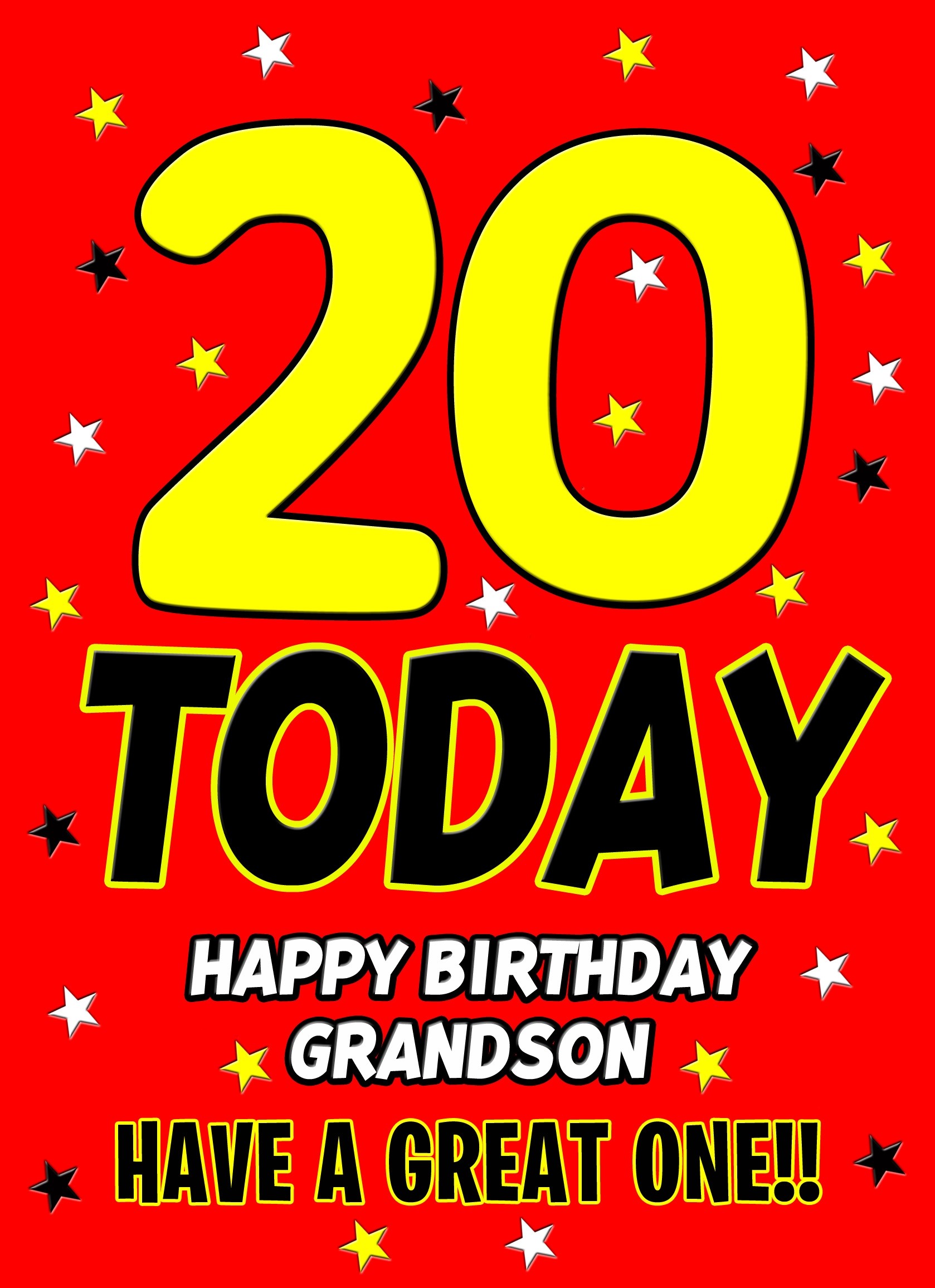 20 Today Birthday Card (Grandson)