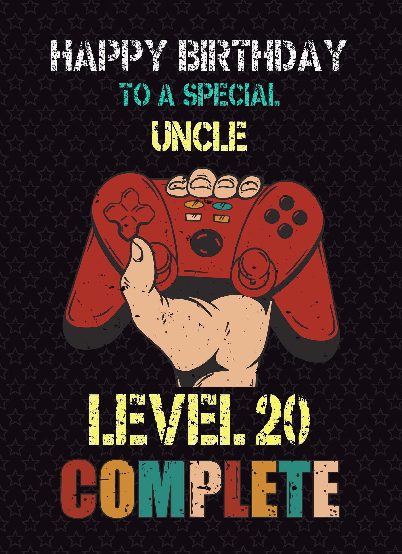 Uncle 21st Birthday Card (Gamer, Design 3)