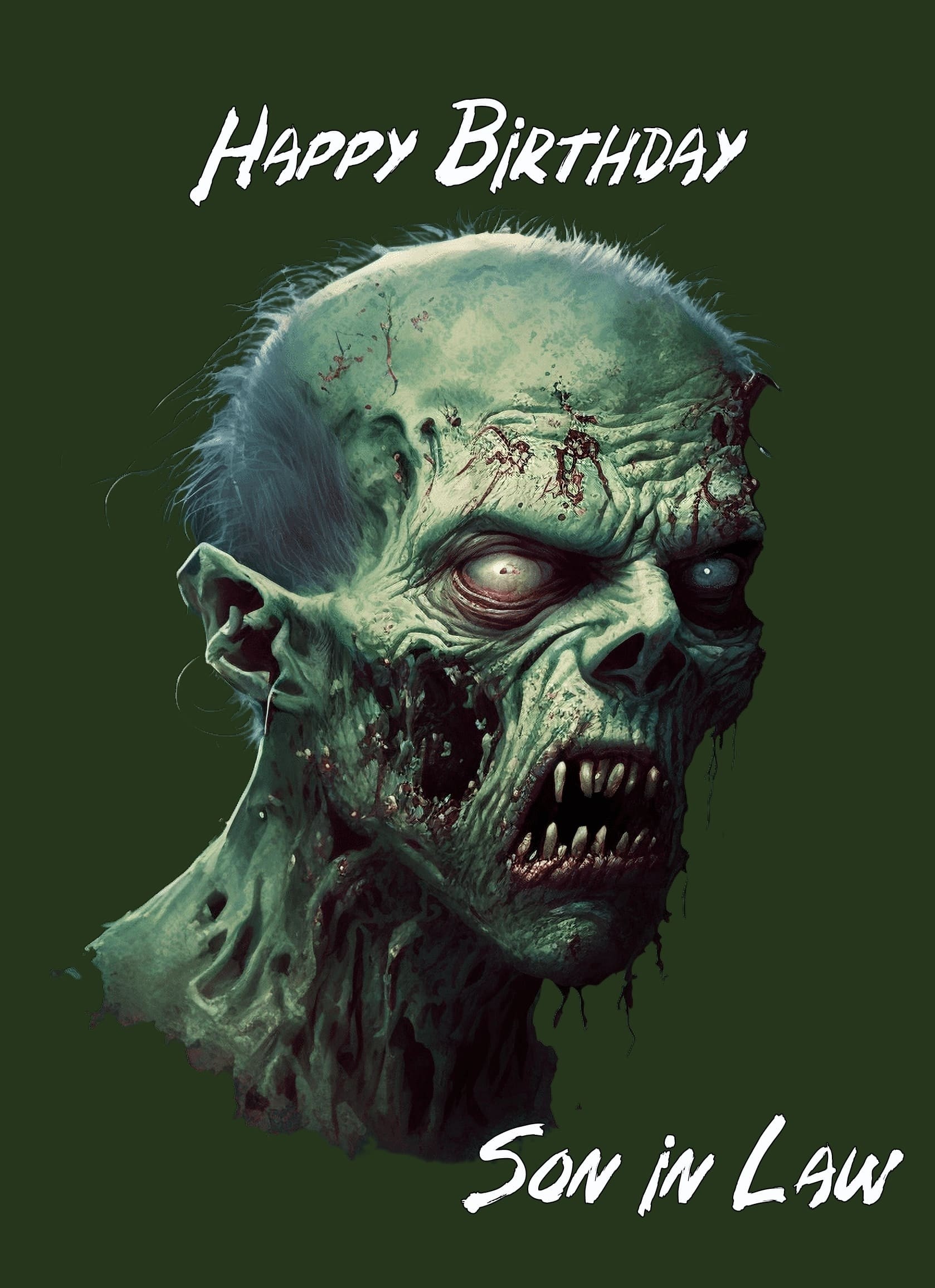 Zombie Birthday Card for Son in Law