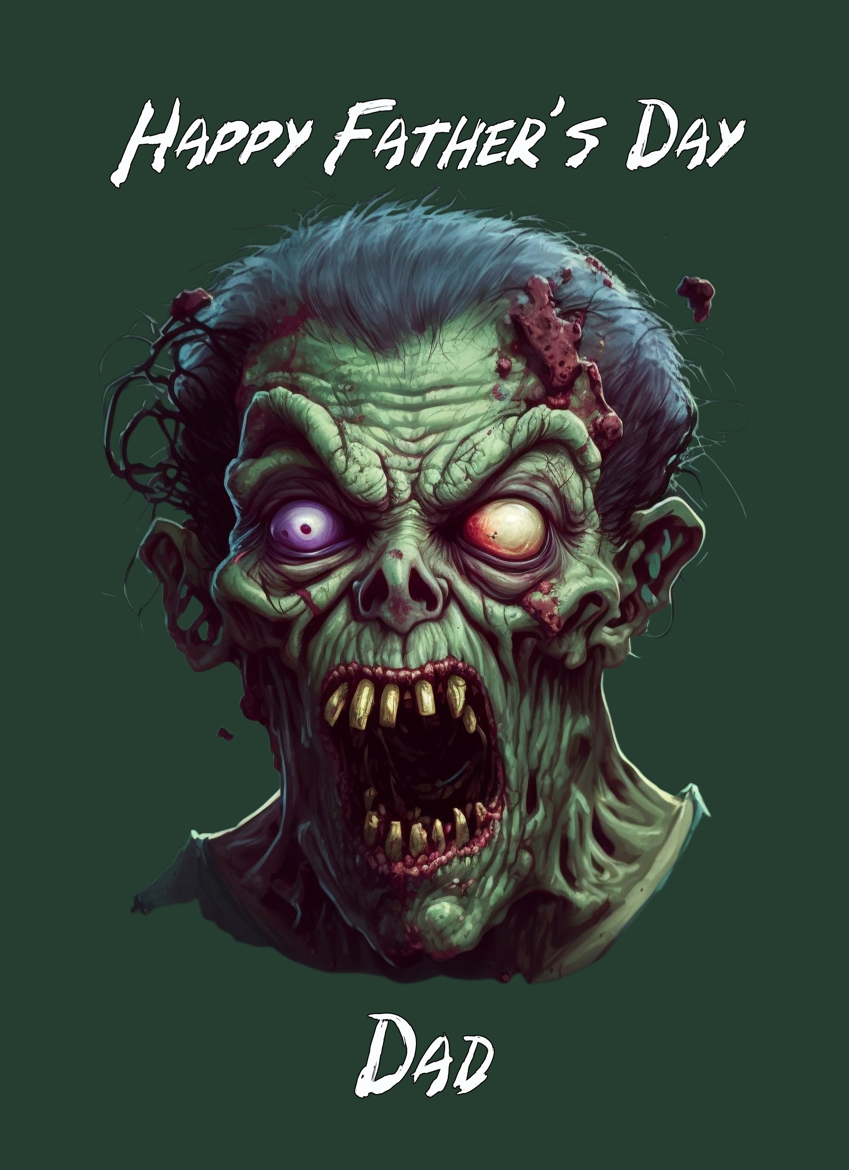 Zombie Fathers Day Card for Dad