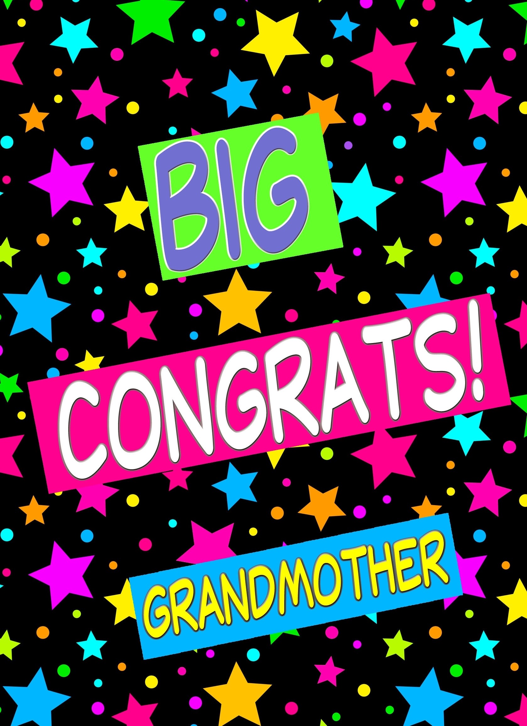 Congratulations Card For Grandmother (Stars)