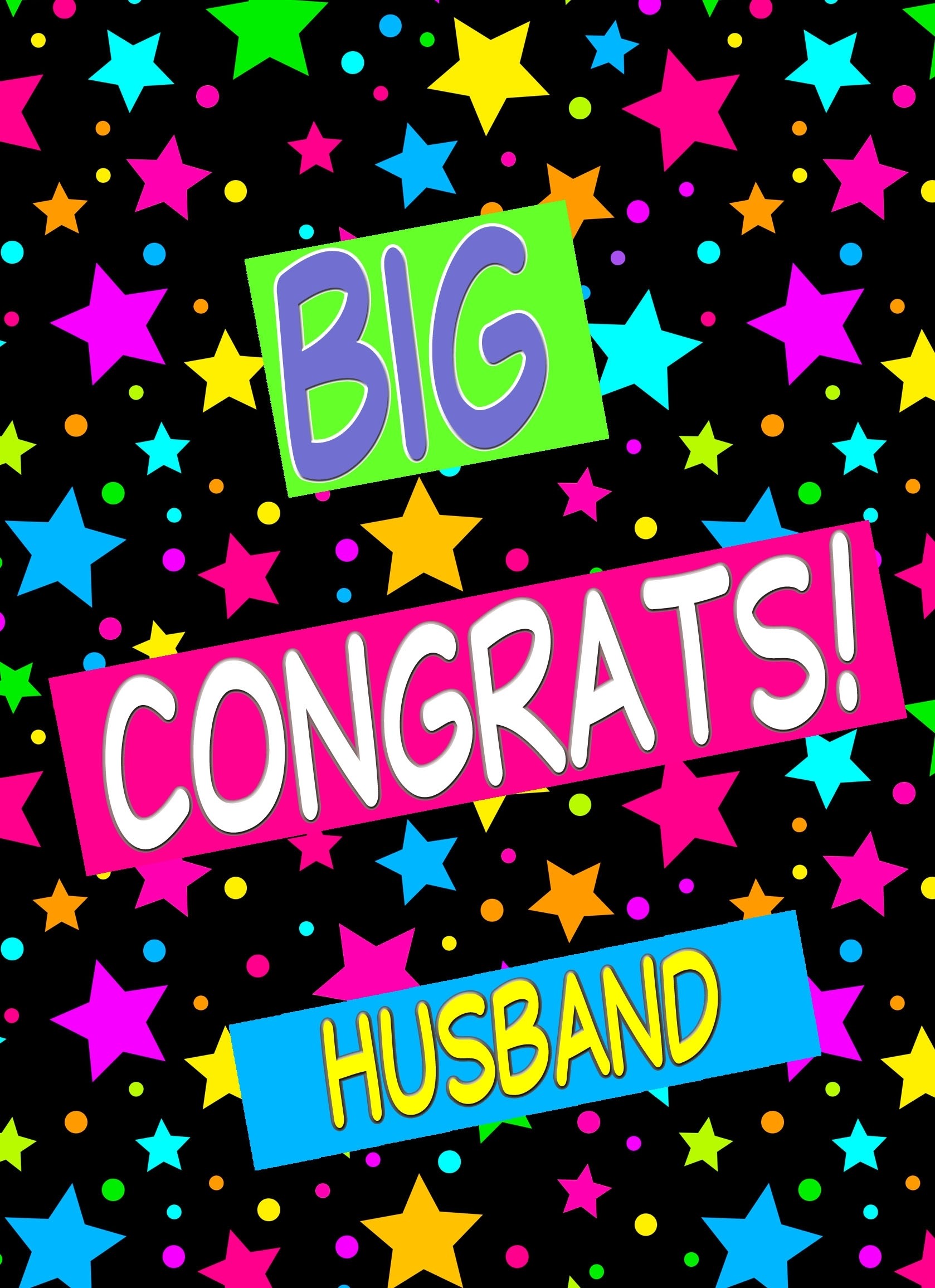 Congratulations Card For Husband (Stars)
