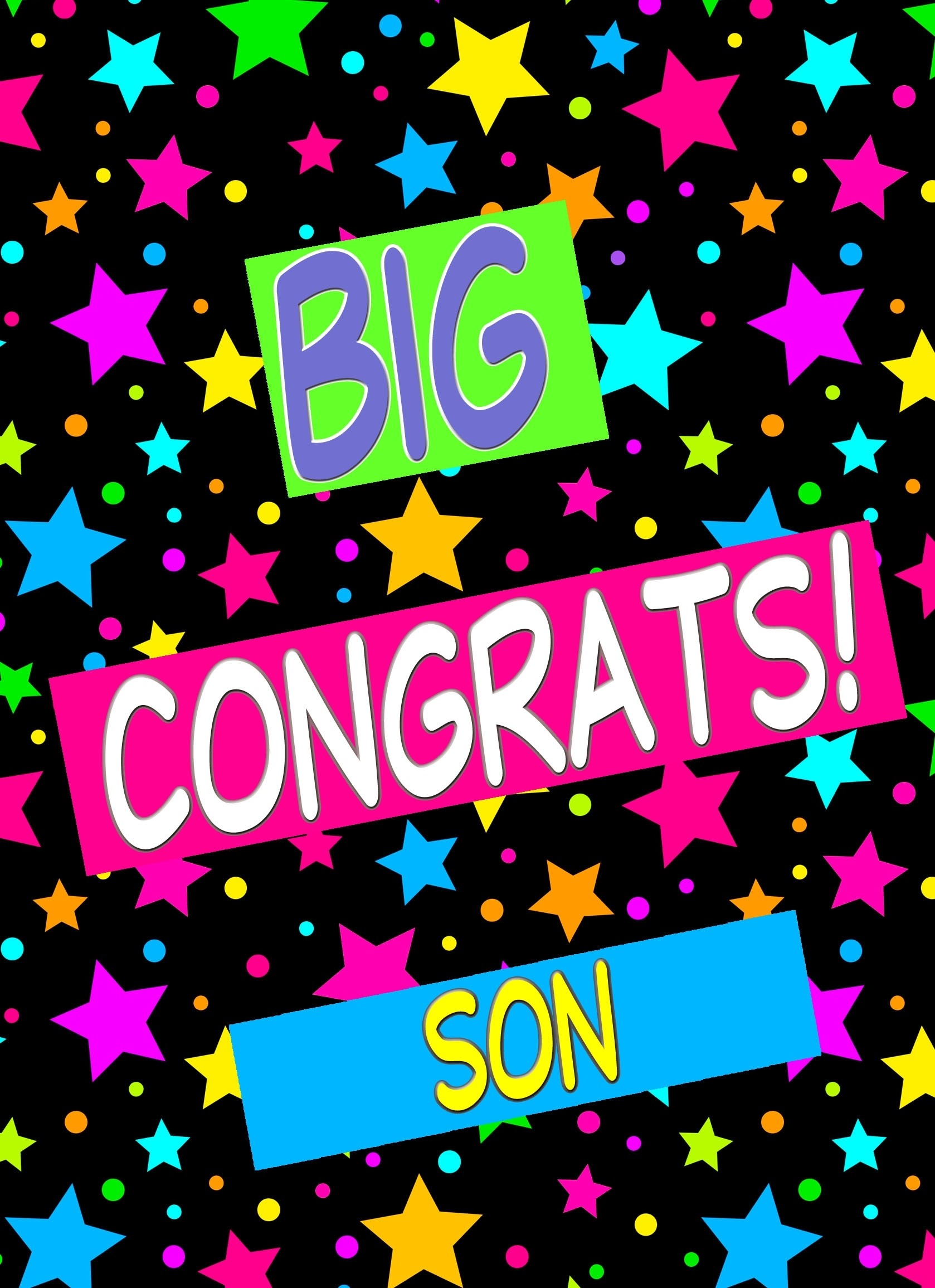 Congratulations Card For Son (Stars)