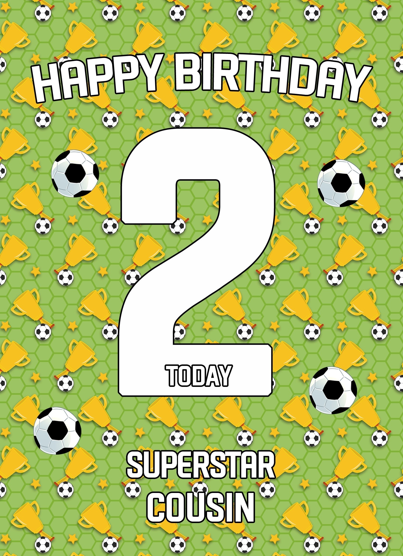 2nd Birthday Football Card for Cousin