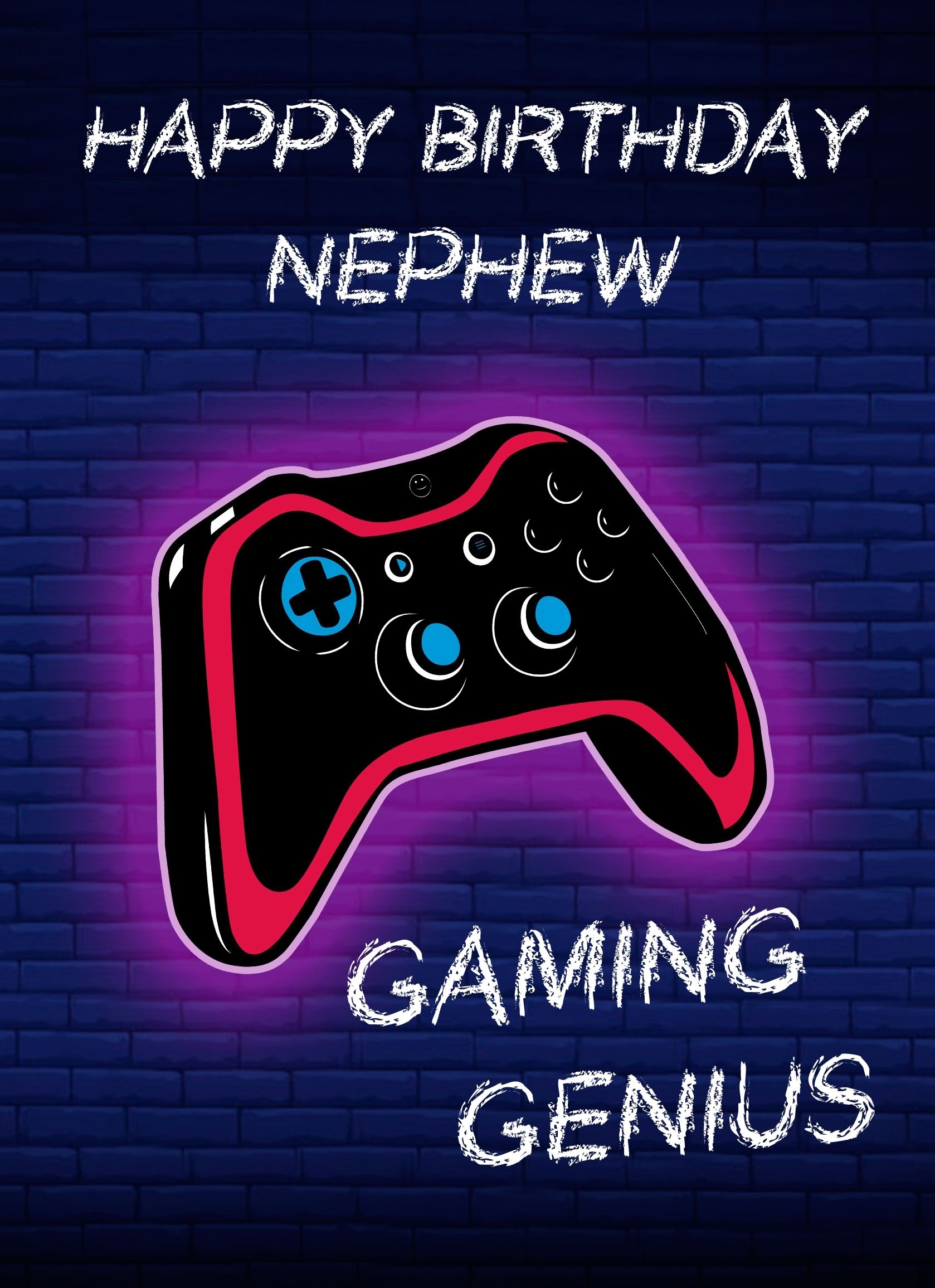 Gamer Birthday Card For Nephew (Gaming Genius)
