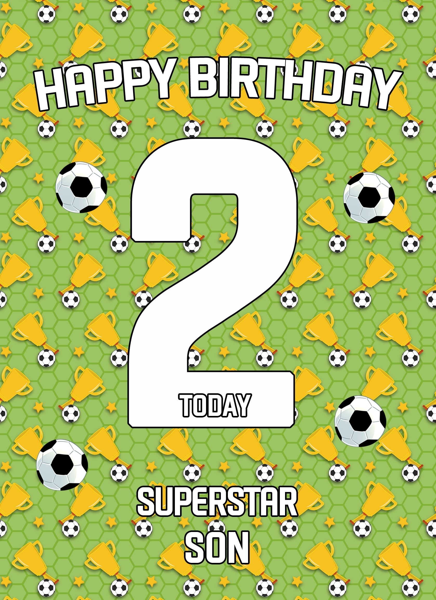 2nd Birthday Football Card for Son