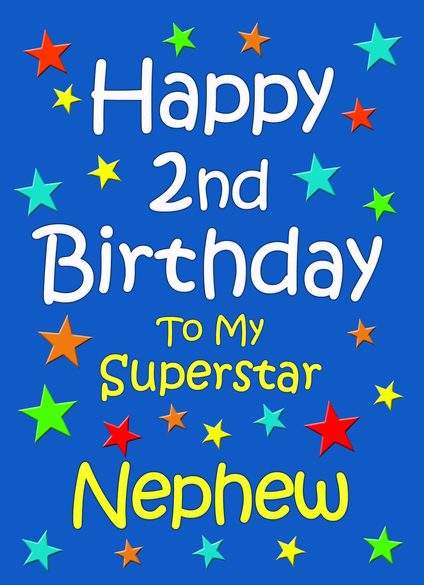 Nephew 2nd Birthday Card (Blue)