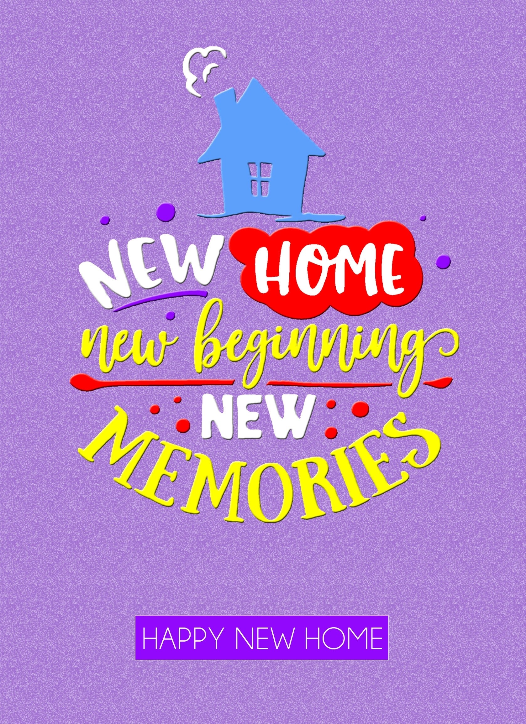New Home Congratulations Card (Purple)