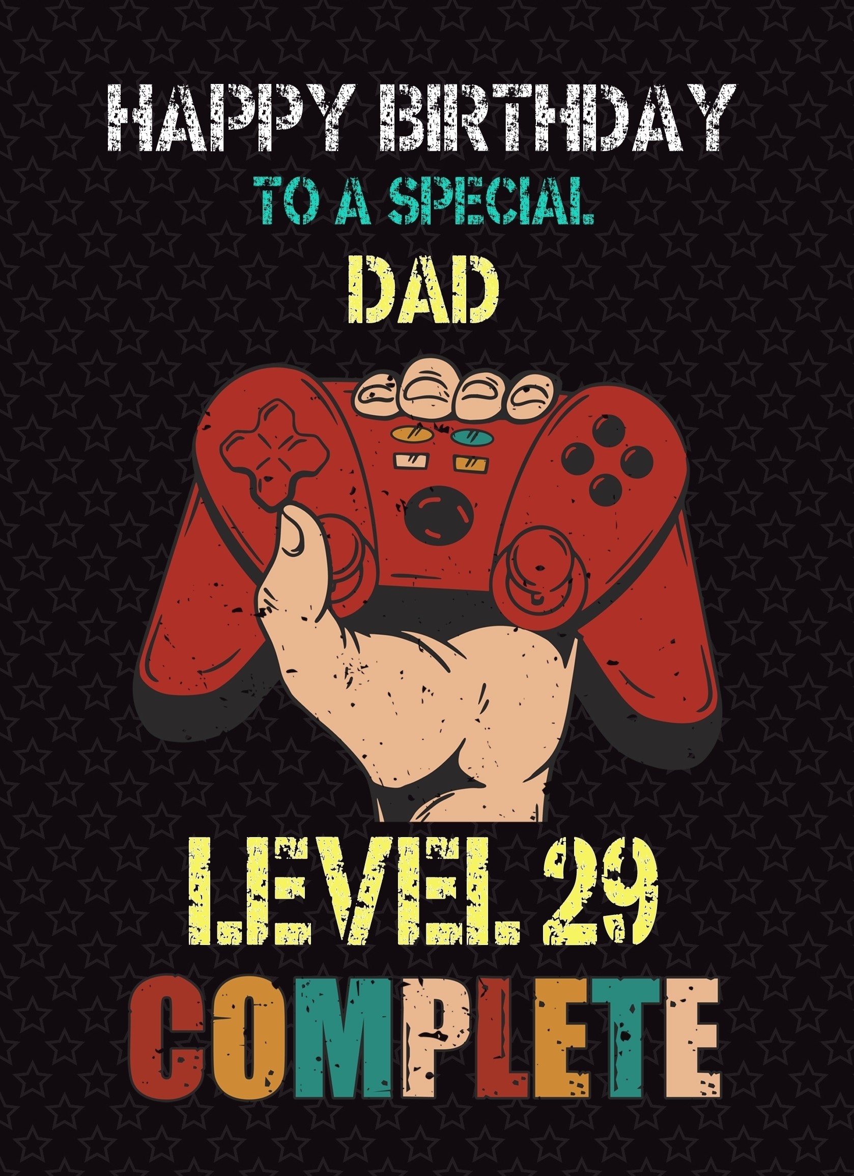 Dad 30th Birthday Card (Gamer, Design 3)
