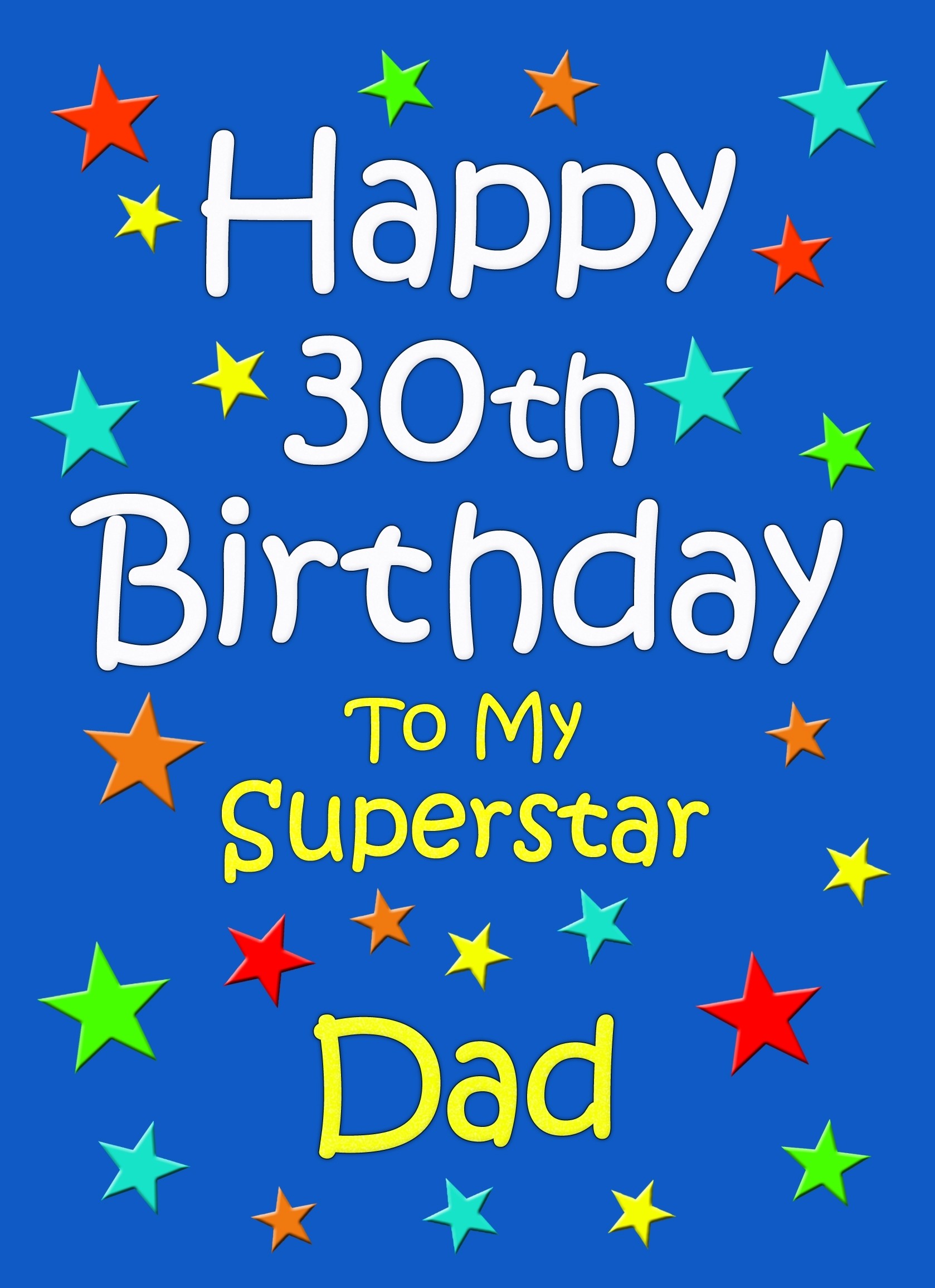 Dad 30th Birthday Card (Blue)